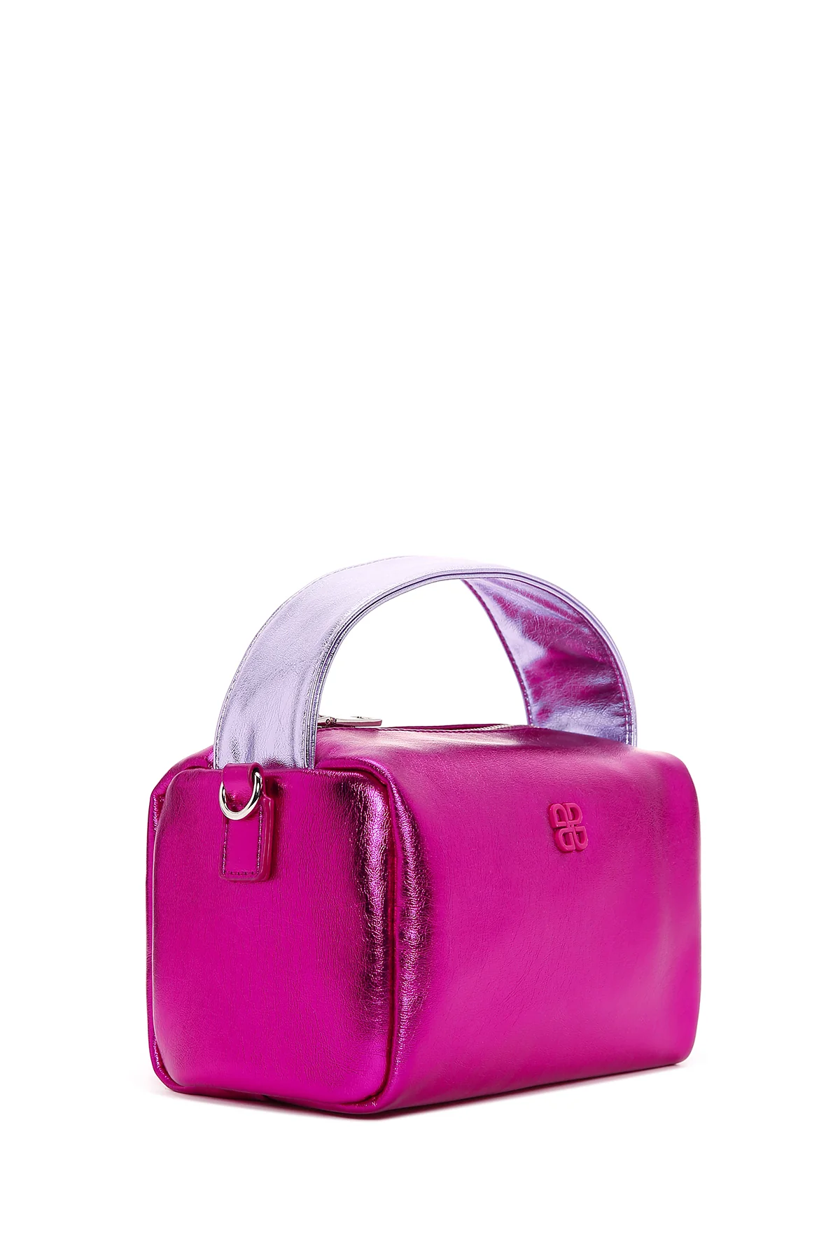 Kadın Pembe Metalik Çapraz Çanta - Image 4