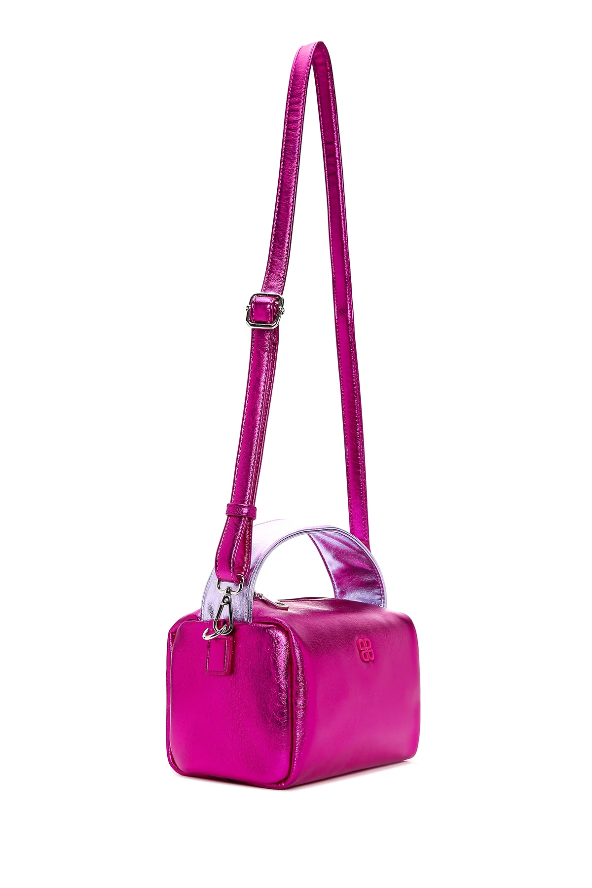 Kadın Pembe Metalik Çapraz Çanta - Image 6