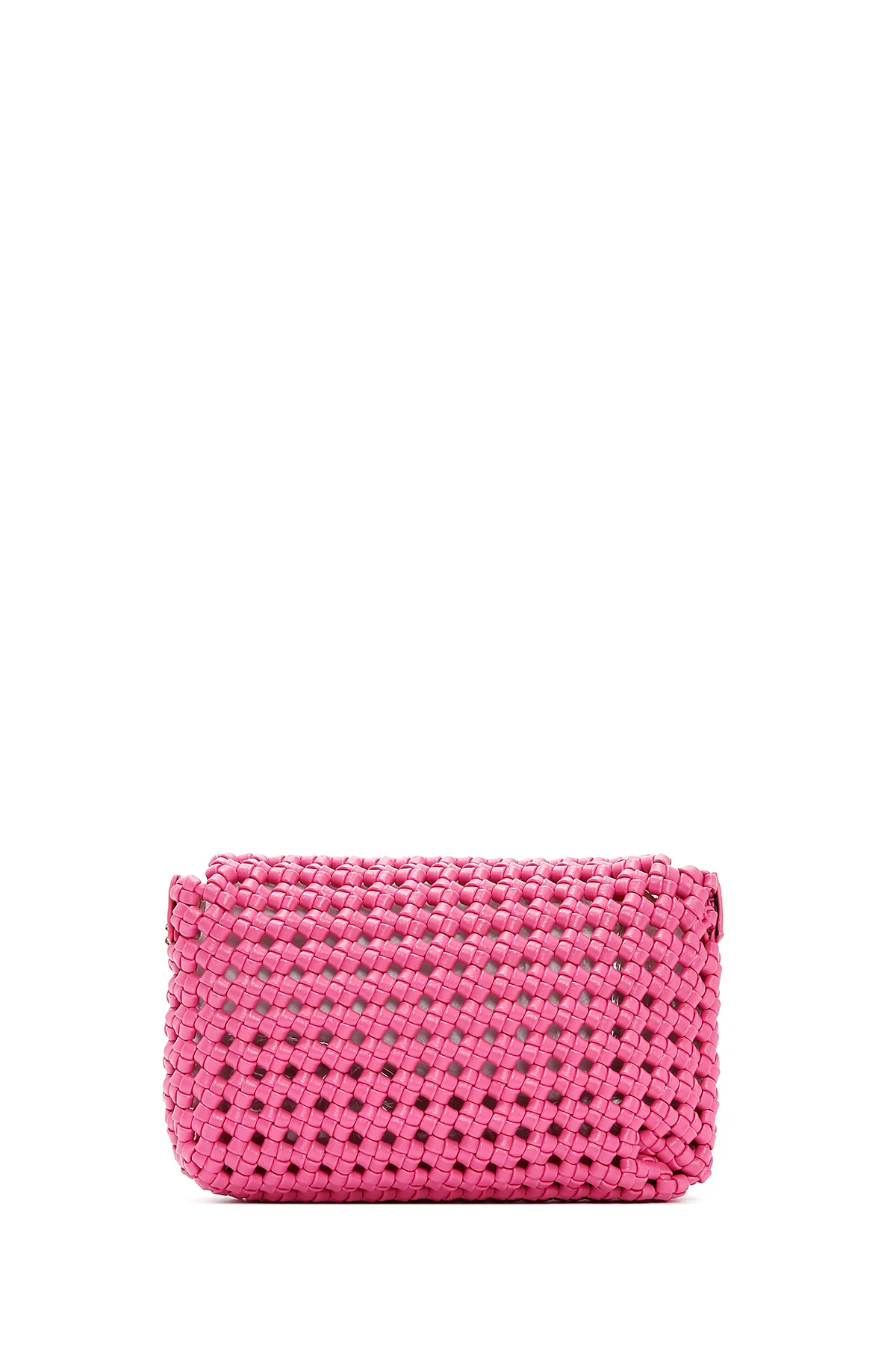 Kadın Pembe Örgü Çapraz Çanta - Image 4
