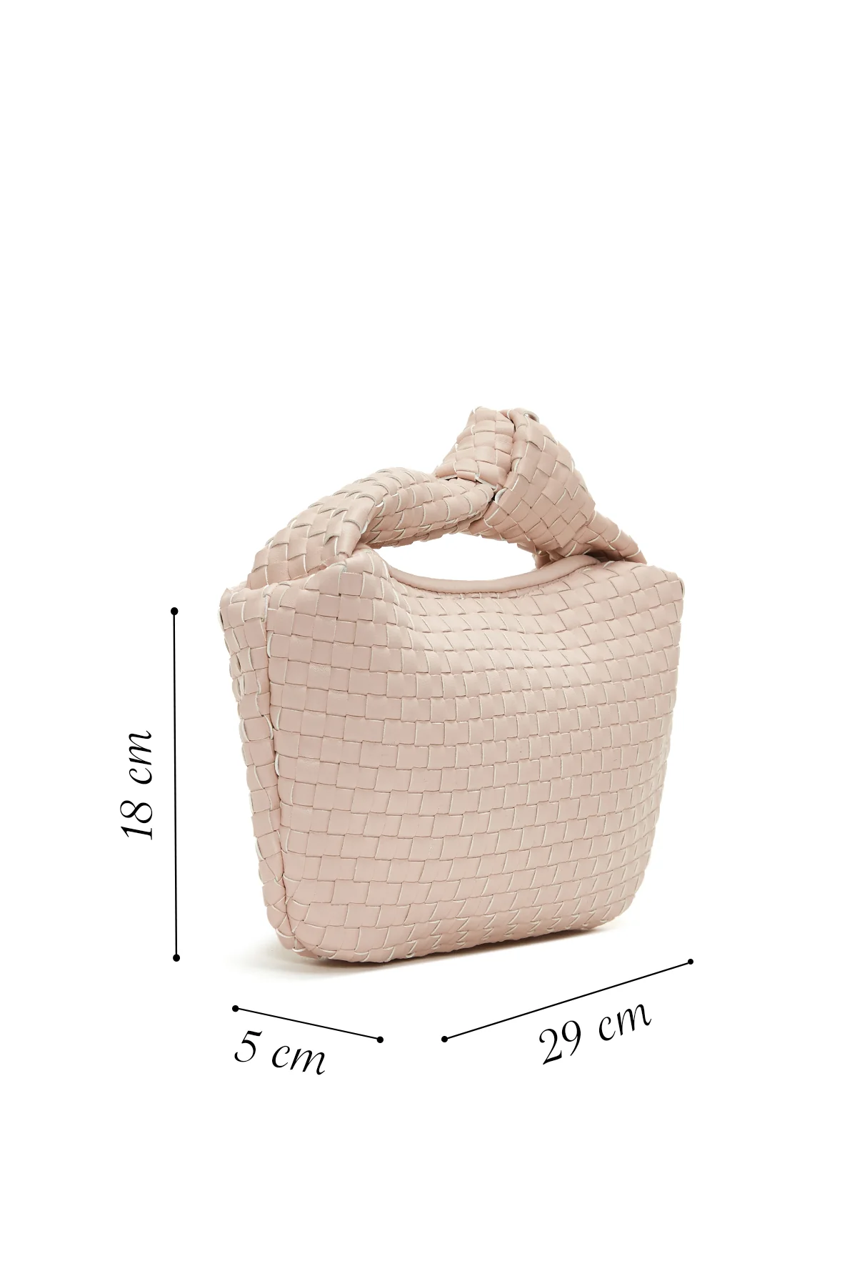 Kadın Pembe Örgülü El Çantası - Image 2