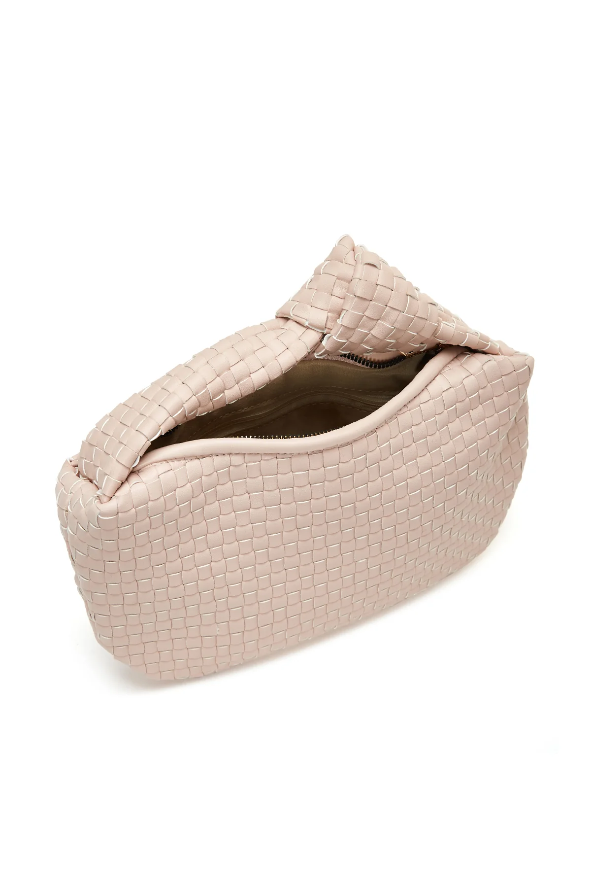 Kadın Pembe Örgülü El Çantası - Image 6