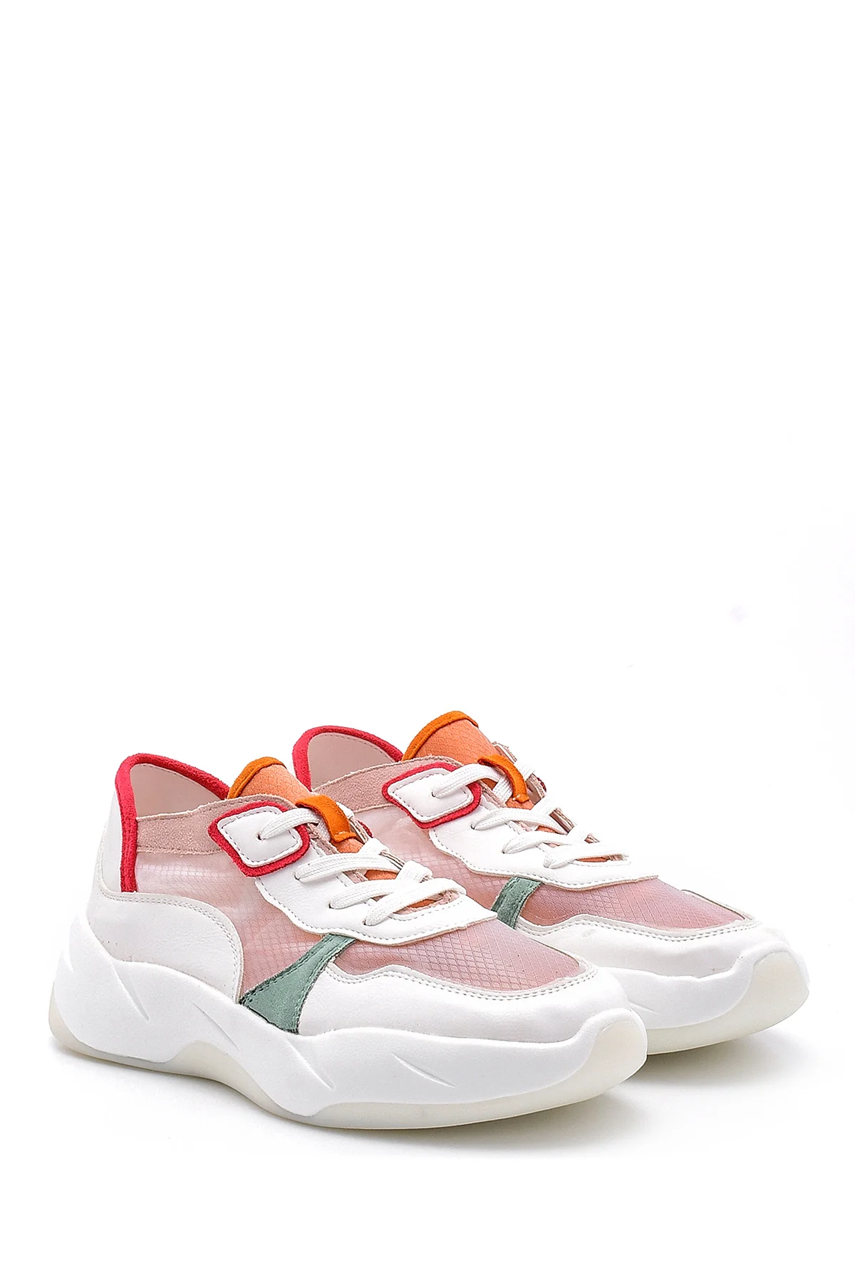 Kadın Pembe Şeffaf Detaylı Sneaker - Image 3