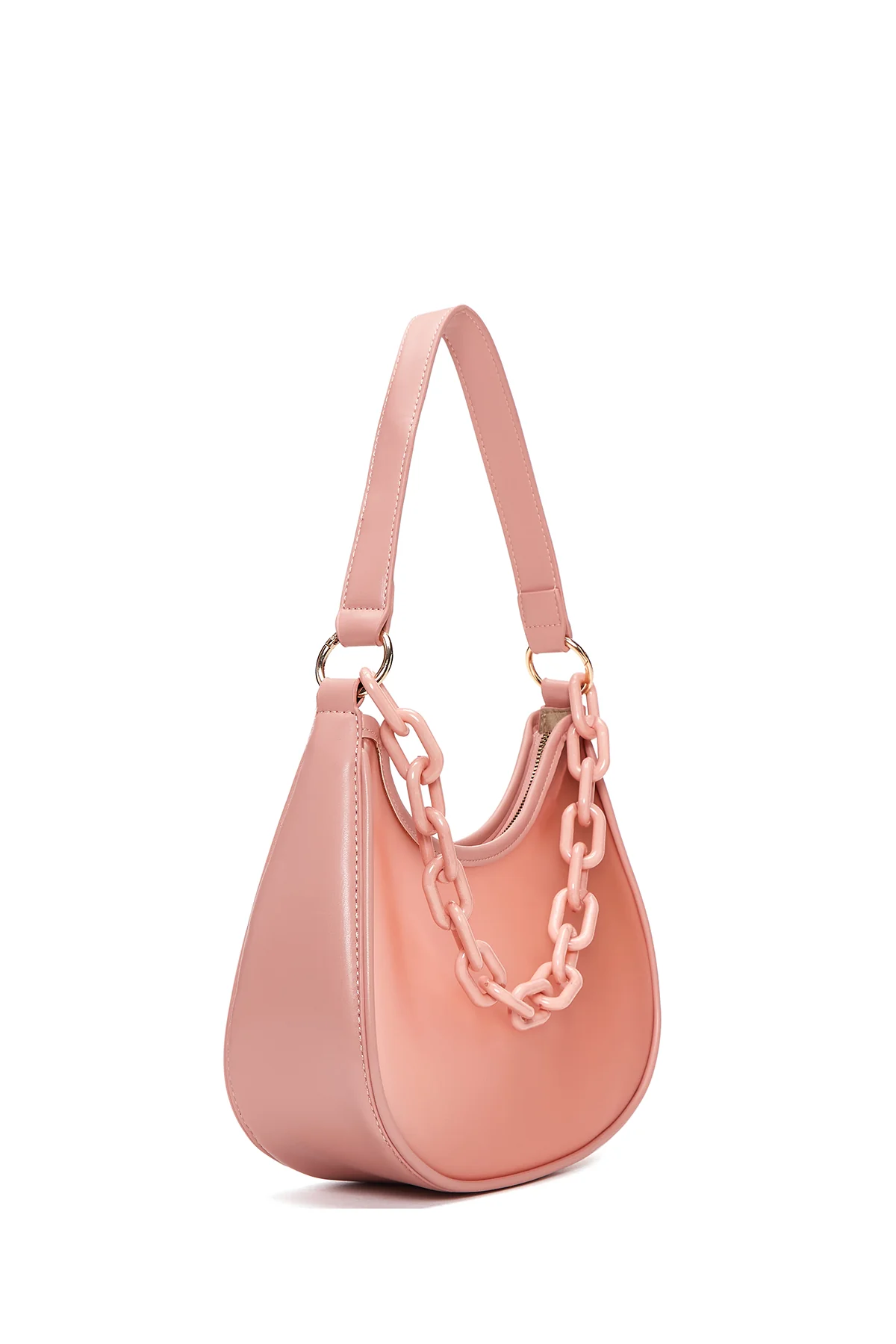 Kadın Pembe Şeffaf Omuz Çantası - Image 6
