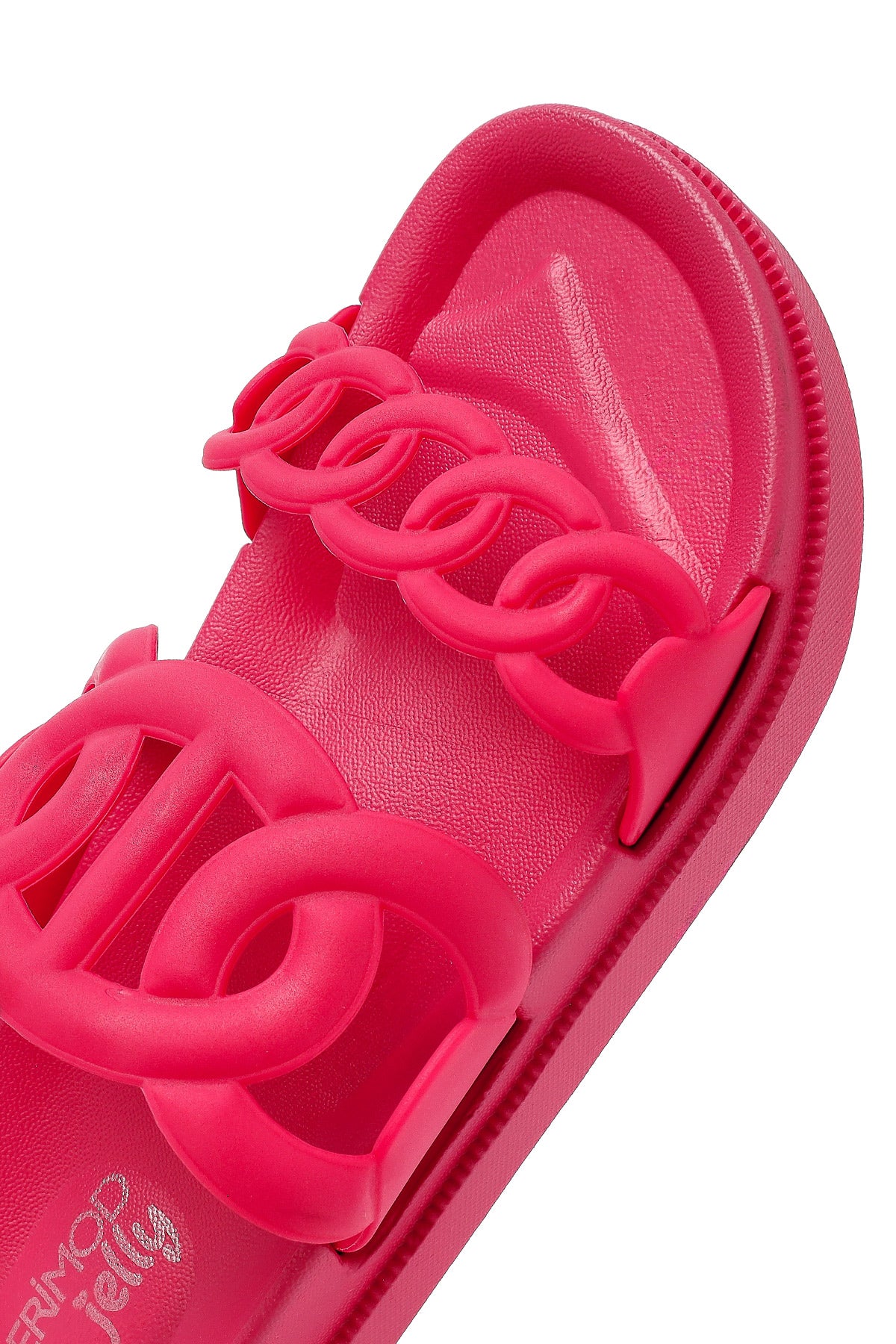 Kadın Pembe Simli Jelly Terlik - Image 10