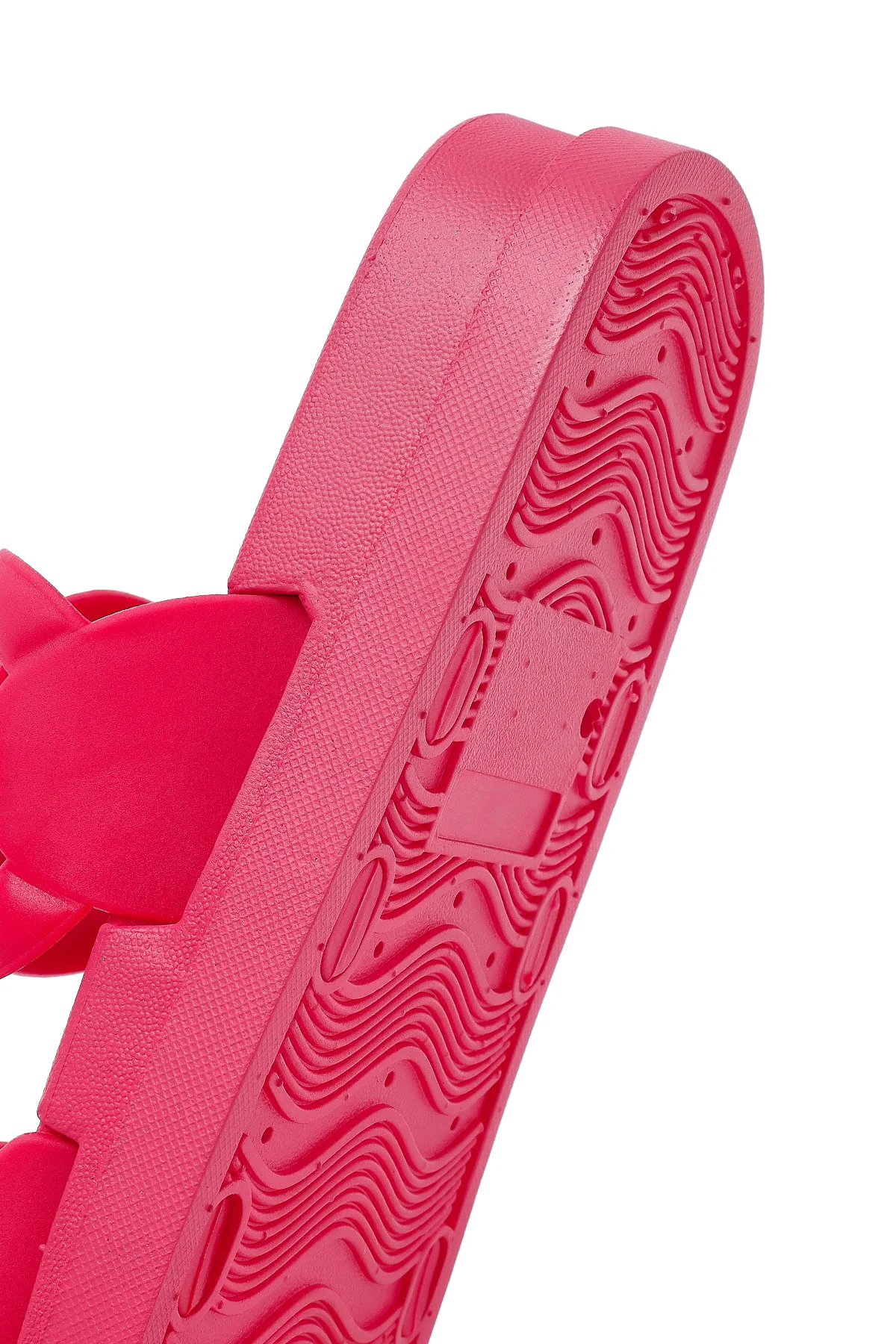 Kadın Pembe Simli Jelly Terlik - Image 8