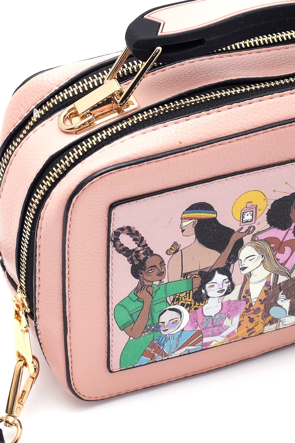 Kadın Pembe Suni Deri Kol Çantası - Image 5