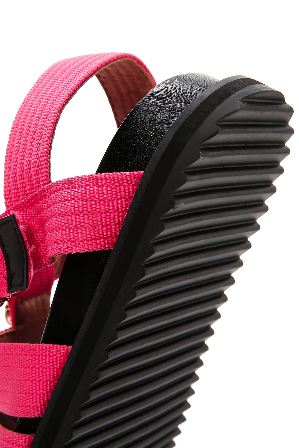 Kadın Pembe Taşlı Düz Sandalet - Image 10