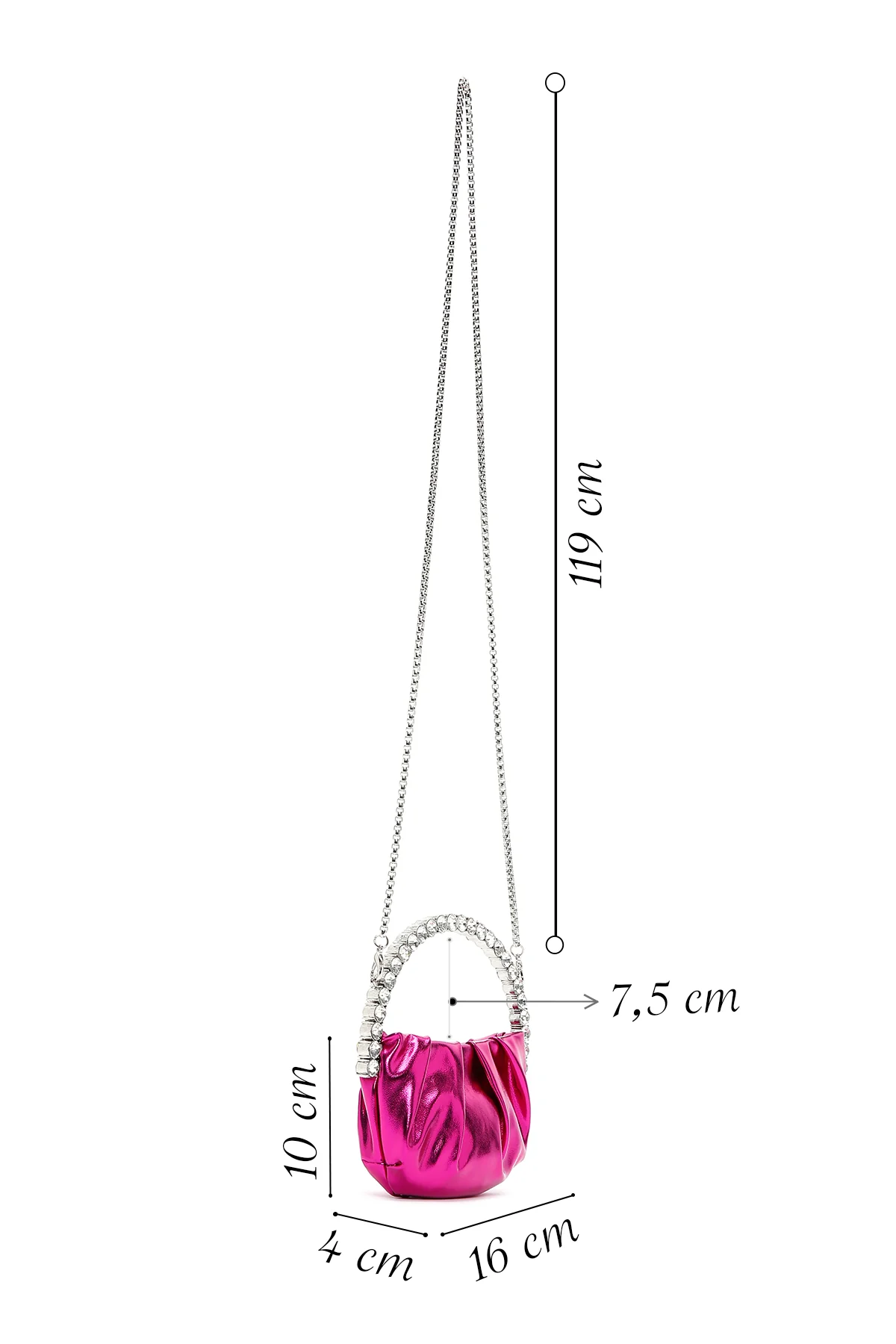 Kadın Pembe Taşlı El Çantası - Image 2