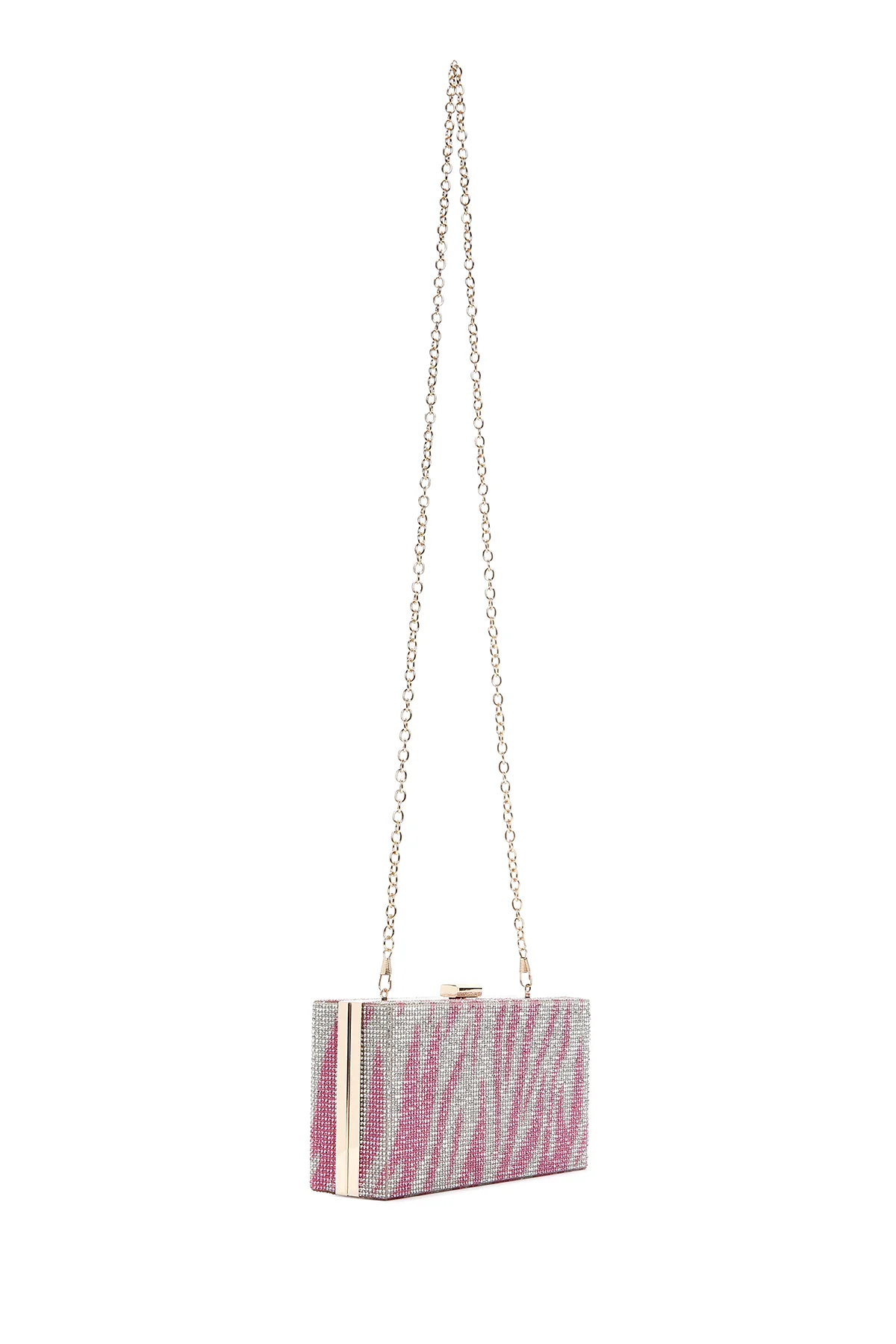 Kadın Pembe Taşlı El Çantası - Image 6