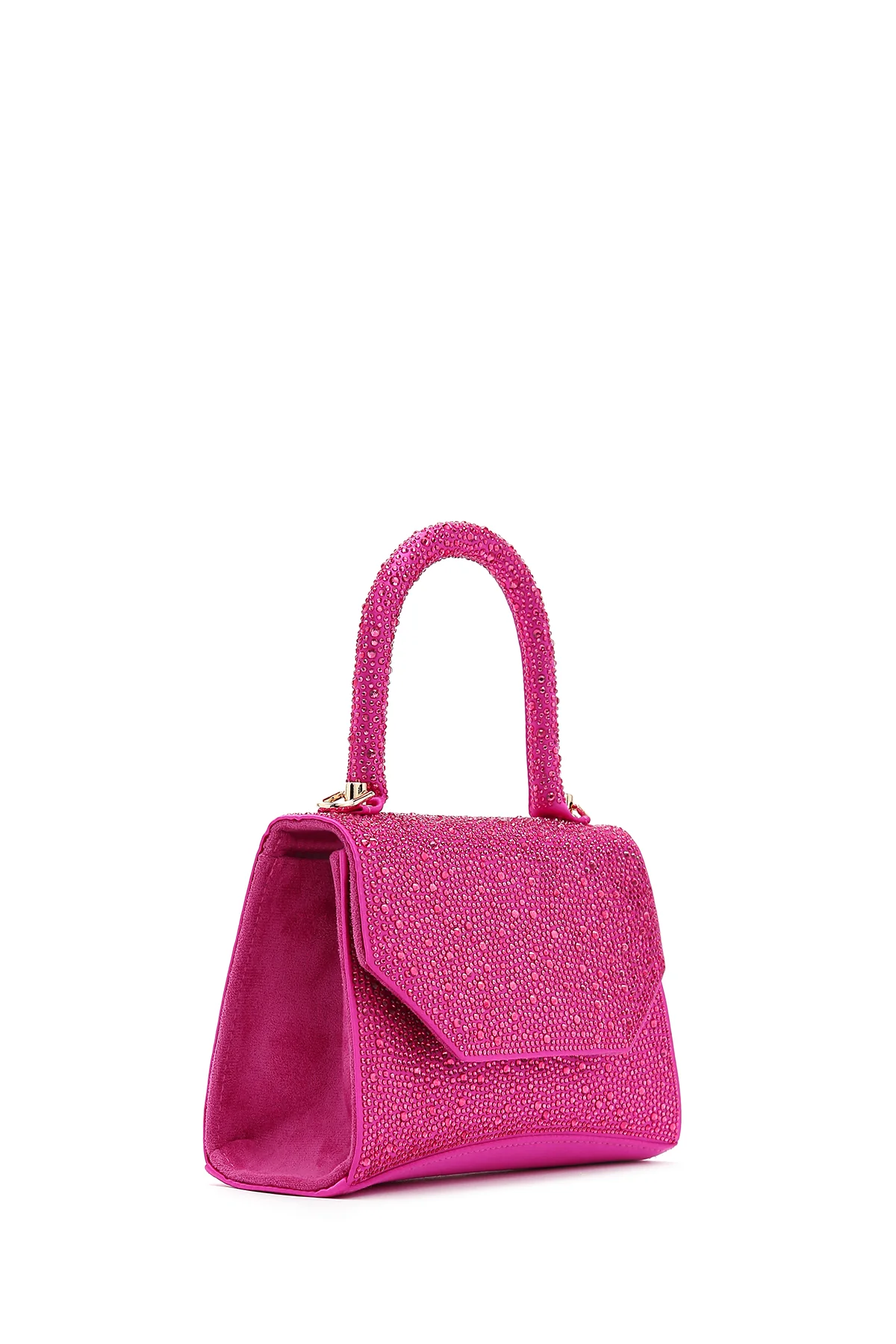 Kadın Pembe Taşlı El Çantası - Image 5