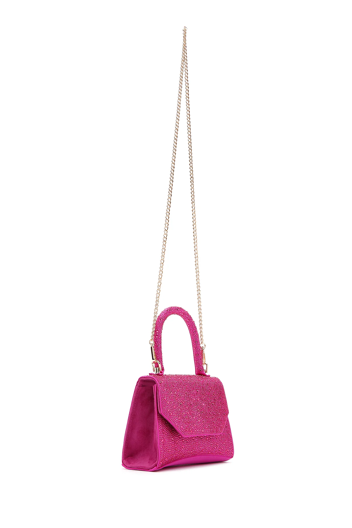 Kadın Pembe Taşlı El Çantası - Image 6