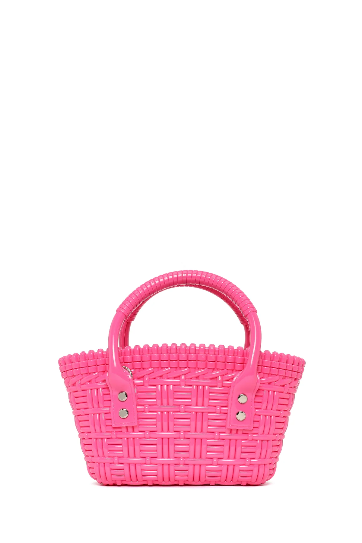 Kadın Pembe Uzun Askılı Mini Jelly Kol Çantası - Image 3