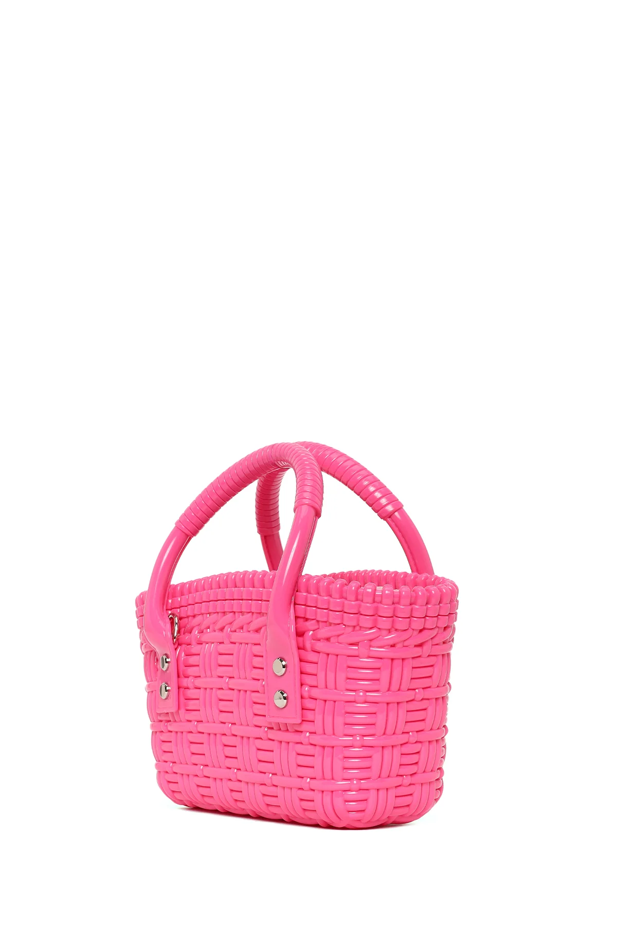Kadın Pembe Uzun Askılı Mini Jelly Kol Çantası - Image 5