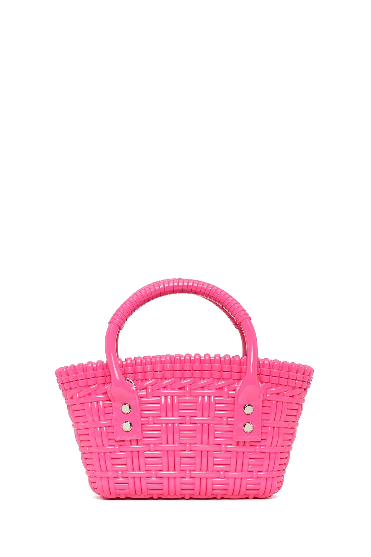Kadın Pembe Uzun Askılı Mini Jelly Kol Çantası - Image 7