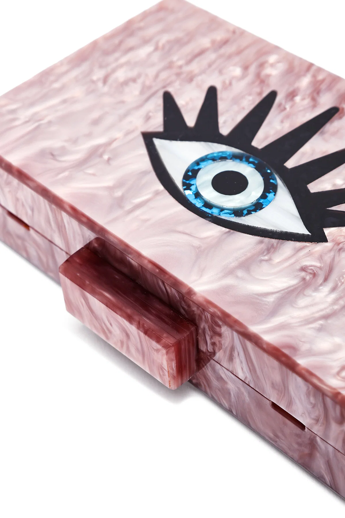 Kadın Pembe Uzun Zincir Askılı Mini Abiye Kutu Çanta - Image 8