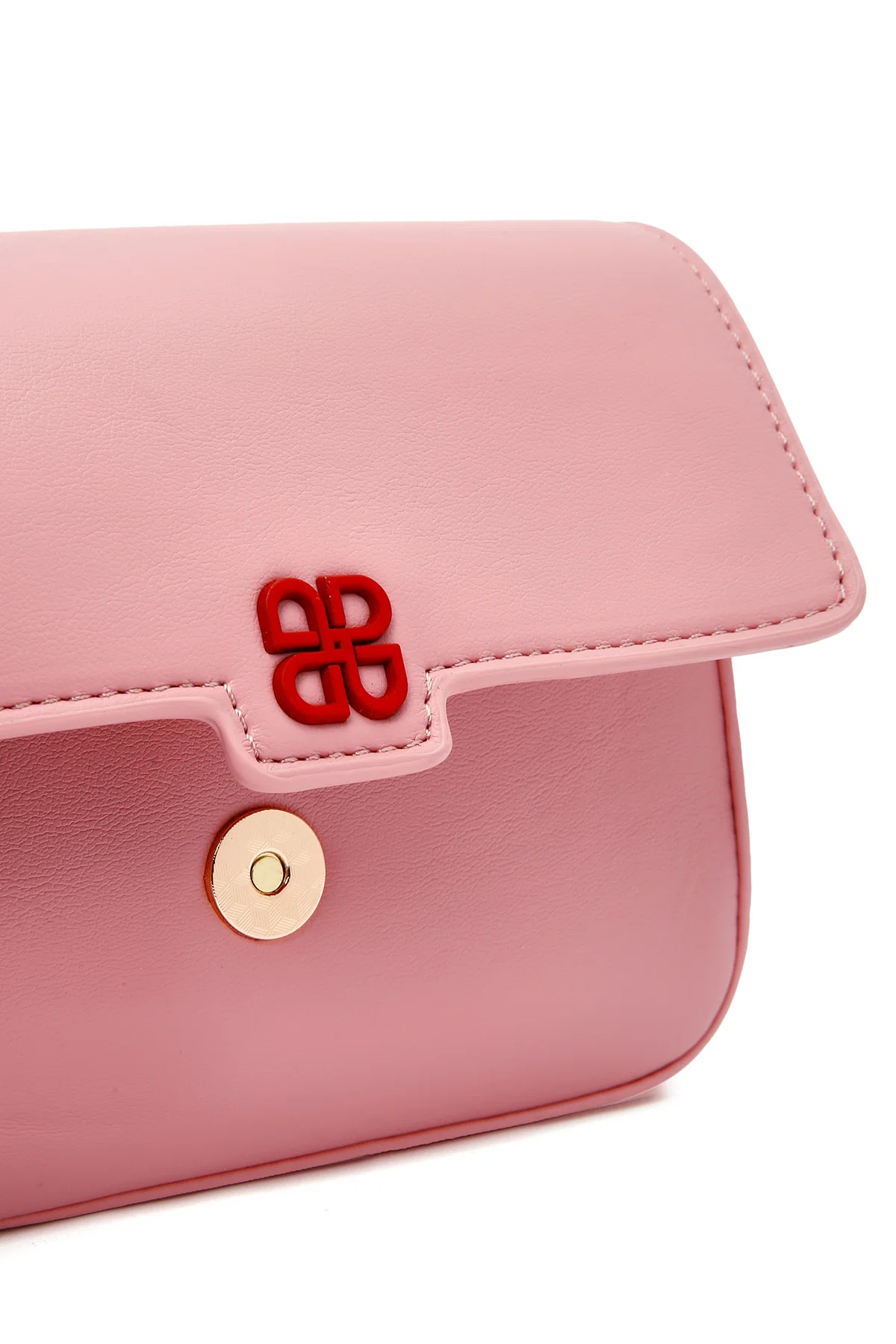 Kadın Pembe Uzun Zincir Askılı Mini Kol Çantası - Image 12