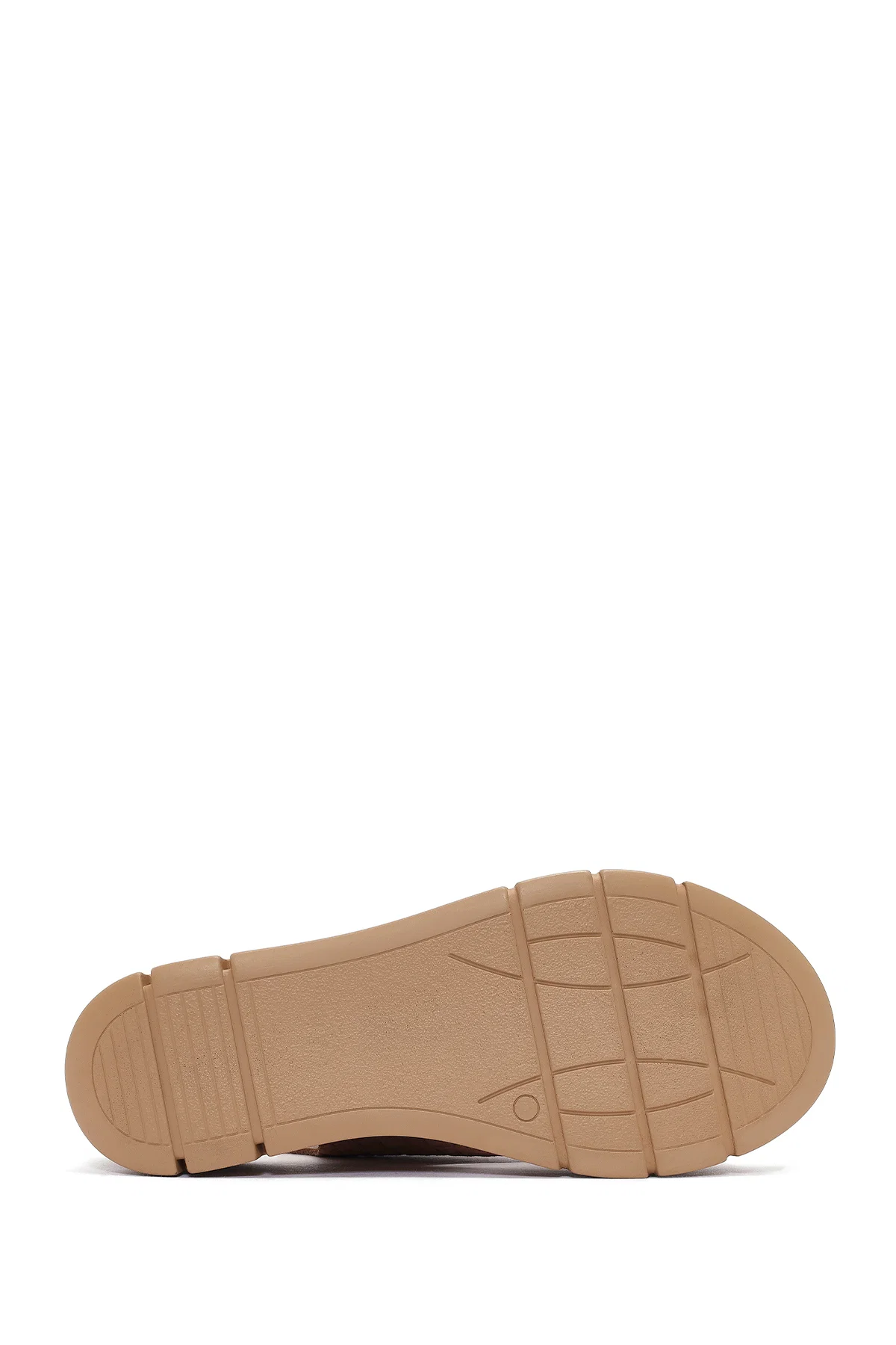 Kadın Pudra Bilekten Tokalı Dolgu Topuklu Süet Deri Comfort Sandalet - Image 5