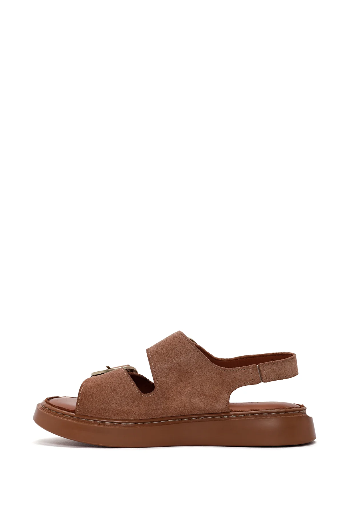 Kadın Pudra Deri Comfort Sandalet - Image 2