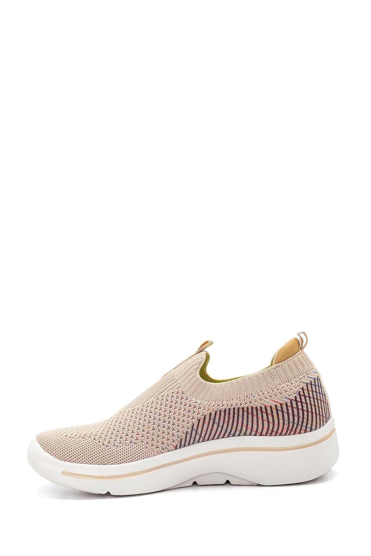 Kadın Renkli Çizgili Kumaş Sneaker - Image 2