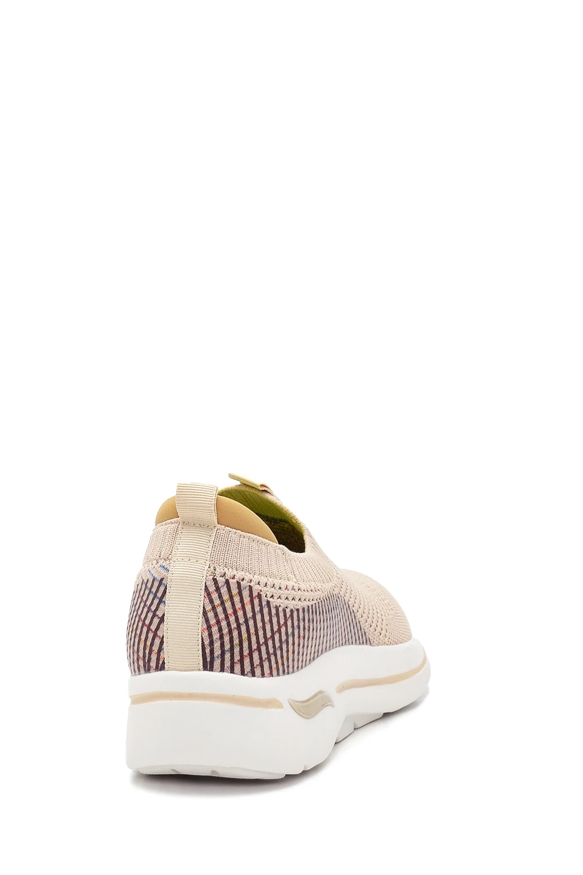 Kadın Renkli Çizgili Kumaş Sneaker - Image 5