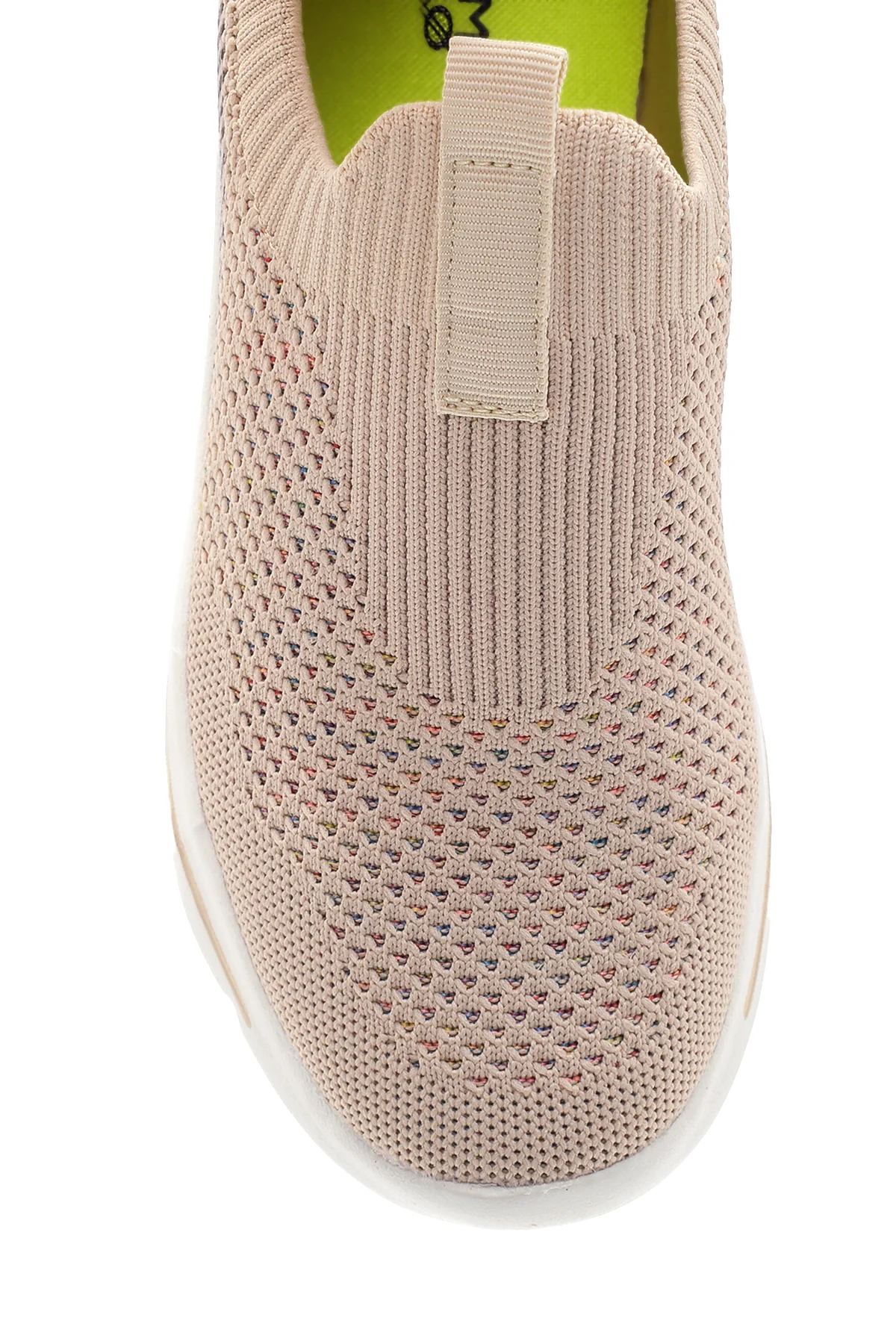 Kadın Renkli Çizgili Kumaş Sneaker - Image 6