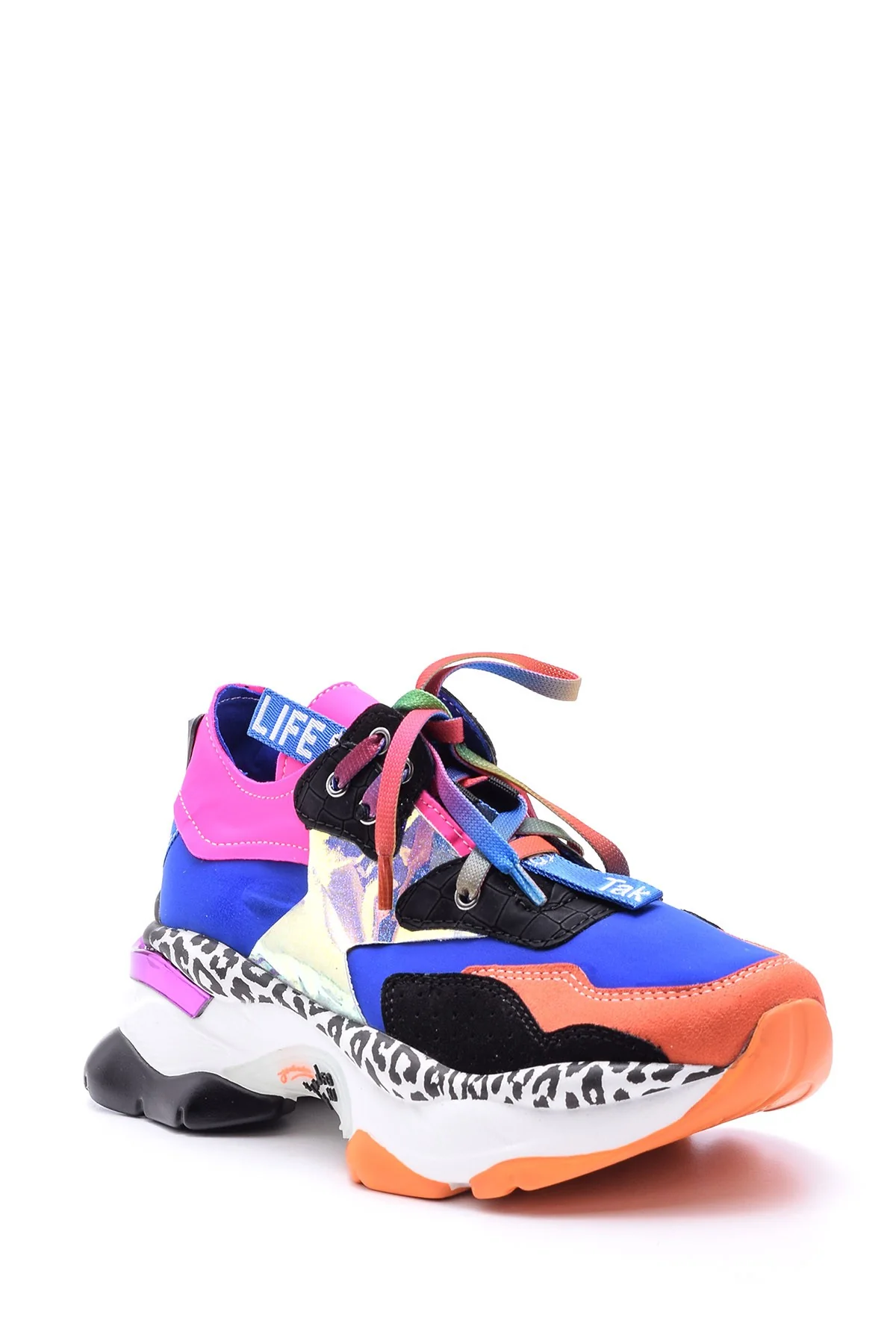Kadın Renkli Yüksek Tabanlı Sneaker - Image 2
