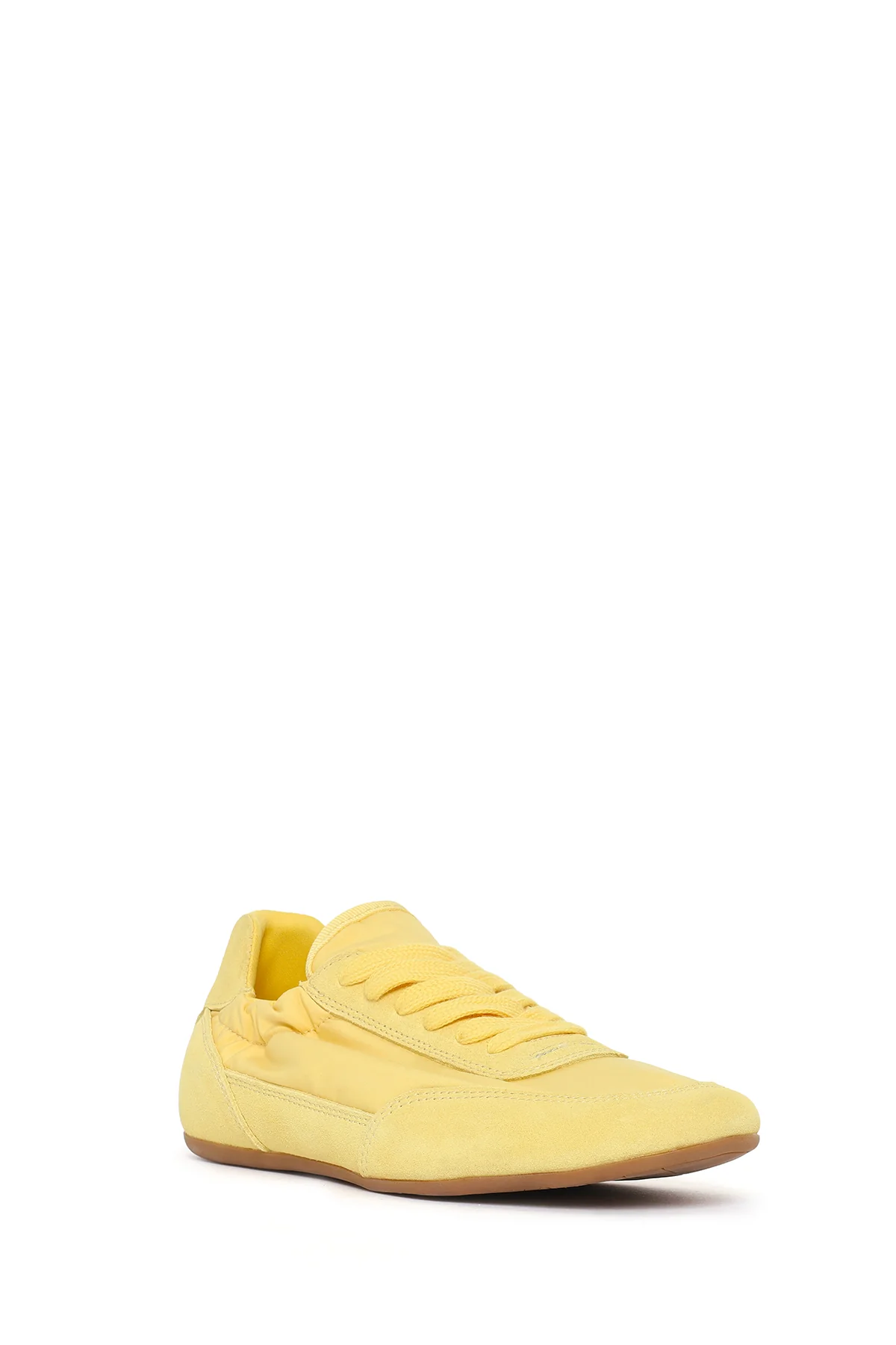 Kadın Sarı Bağcıklı Deri Sneaker - Image 8