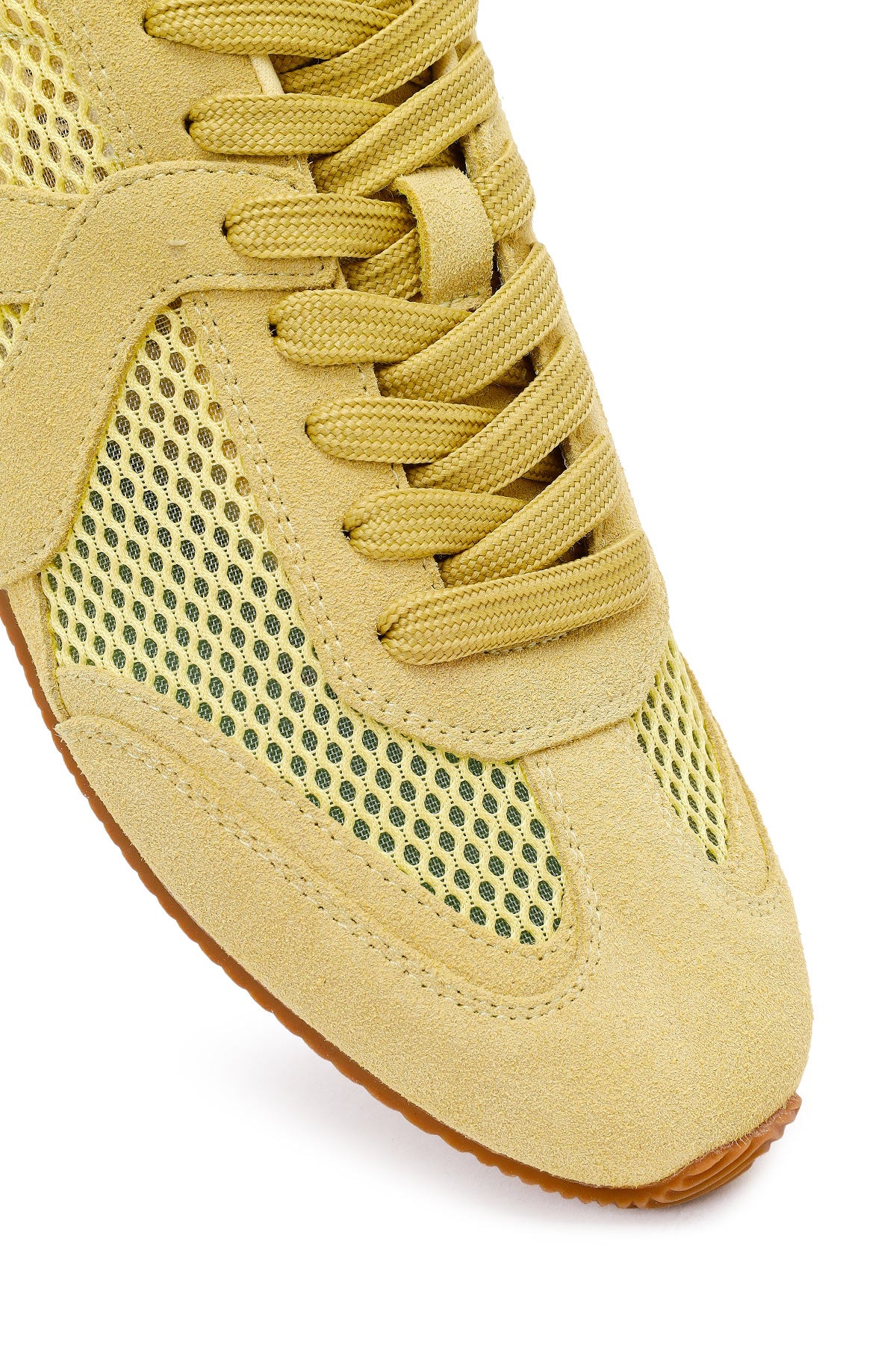 Kadın Sarı Bağcıklı Süet Deri Sneaker - Image 9