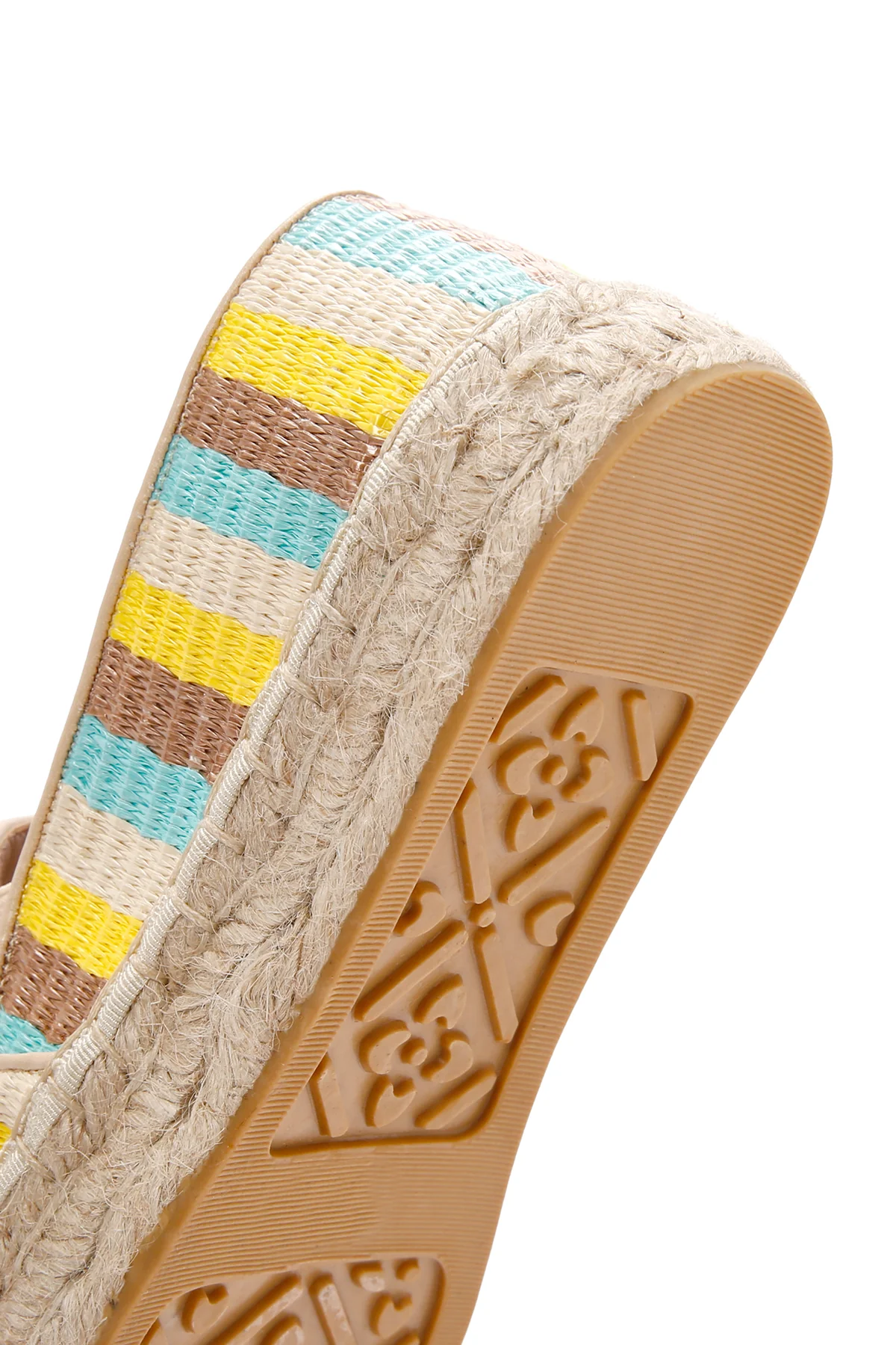 Kadın Sarı Hasır Espadril - Image 10