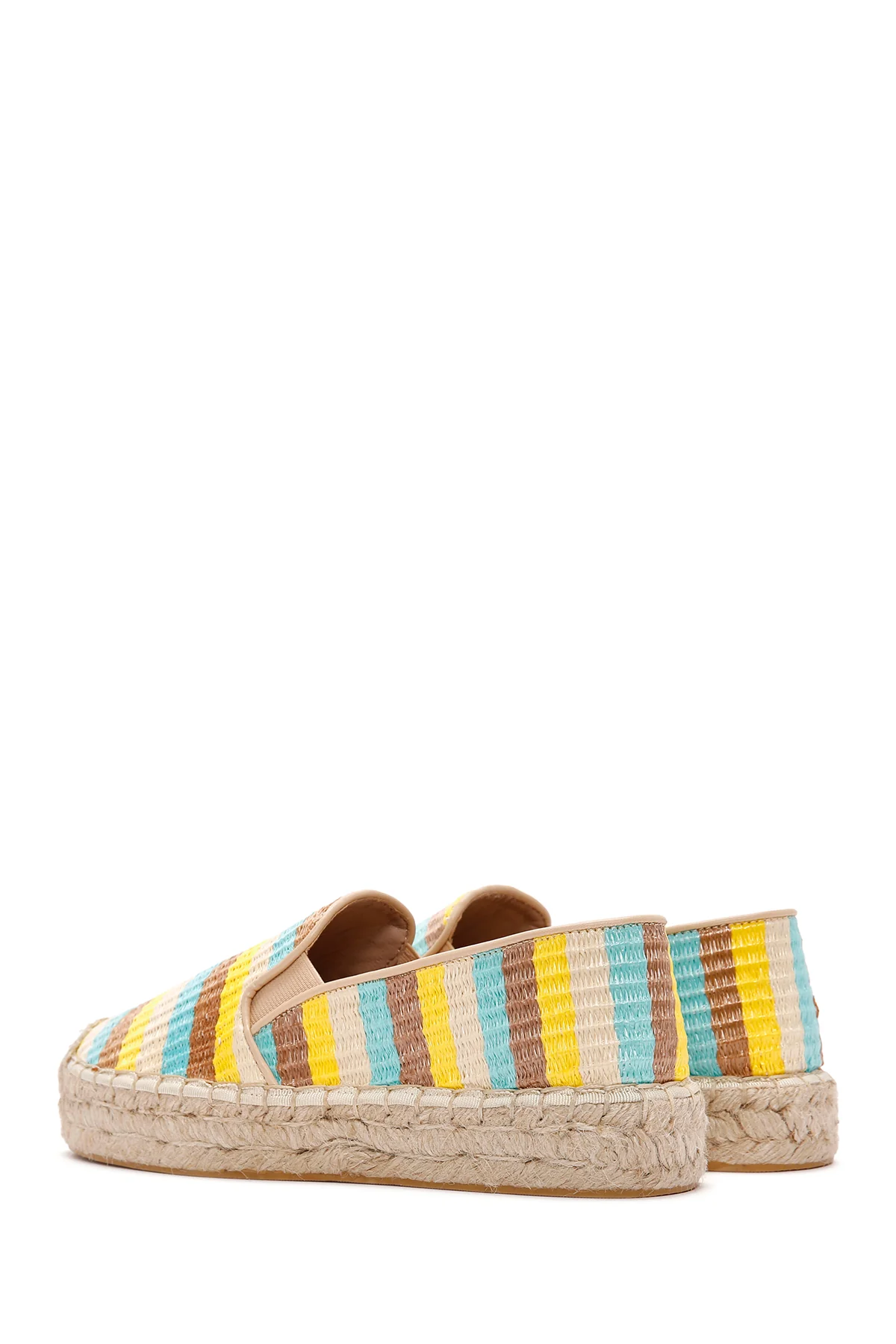 Kadın Sarı Hasır Espadril - Image 6