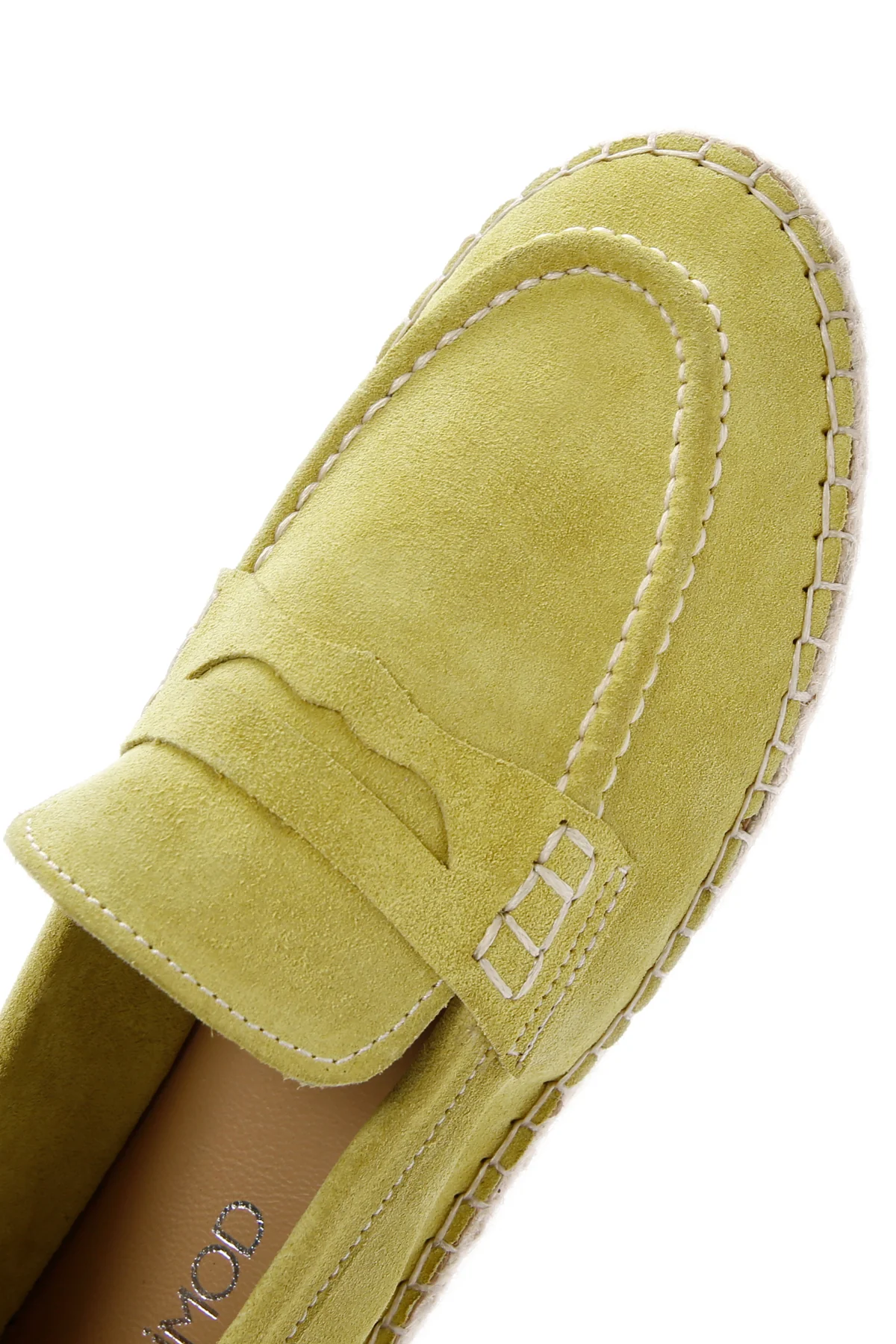 Kadın Sarı Süet Deri Espadril - Image 10