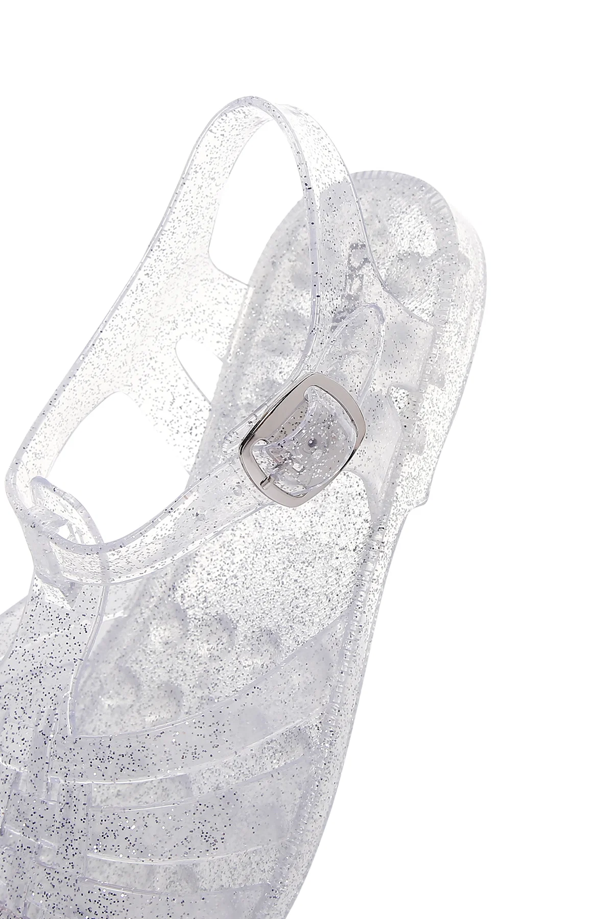 Kadın Şeffaf Bilekten Bantlı Jelly Sandalet - Image 7