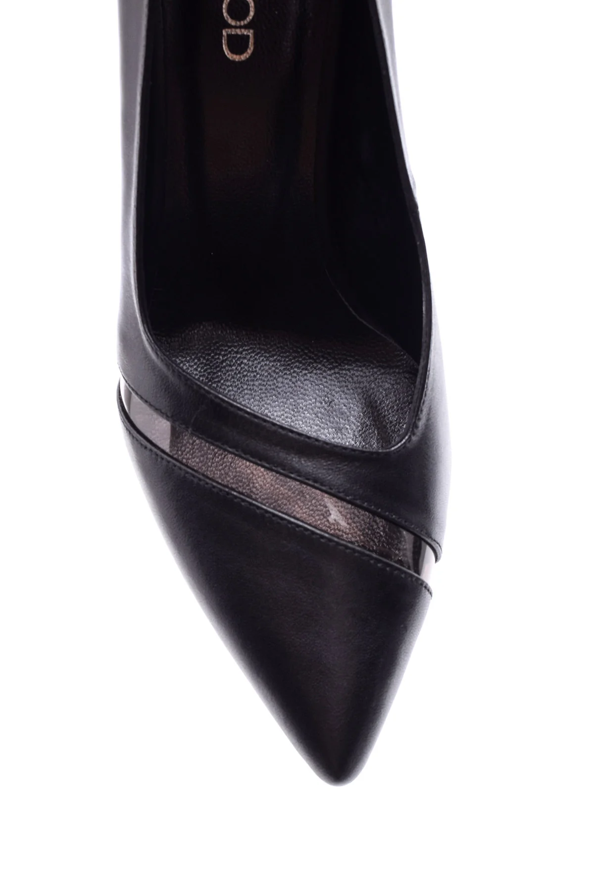 Kadın Şeffaf Detaylı Deri Stiletto - Image 4