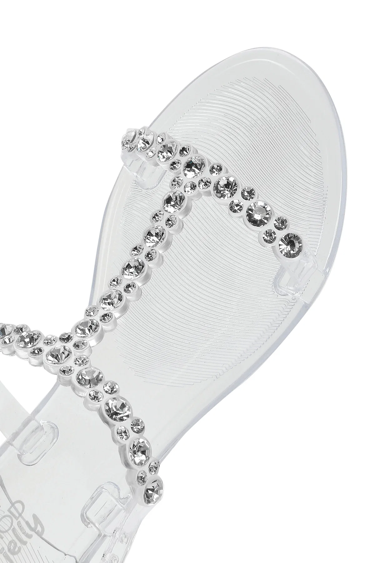 Kadın Şeffaf Jelly Arkadan Tokalı Taşlı Sandalet - Image 10