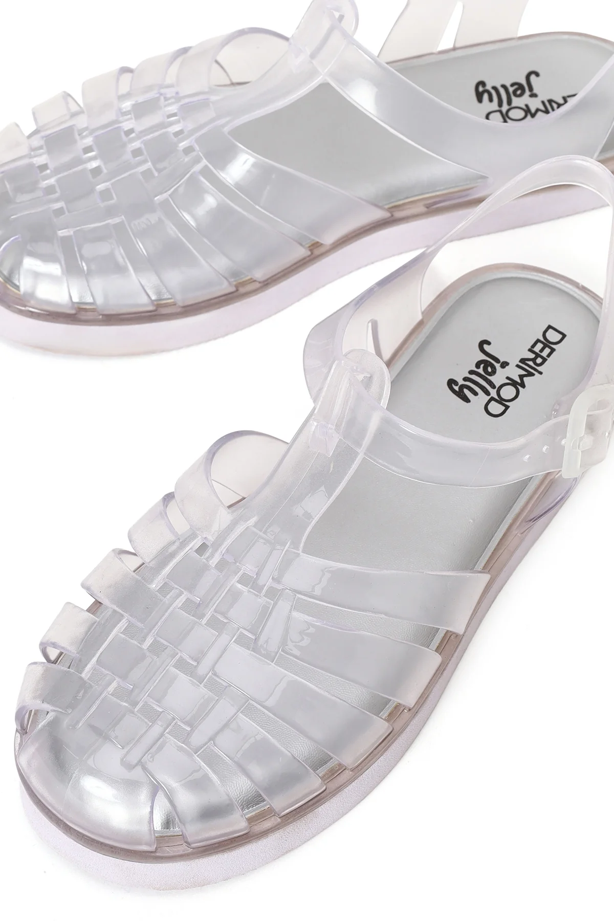 Kadın Şeffaf Tokalı Jelly Sandalet - Image 10