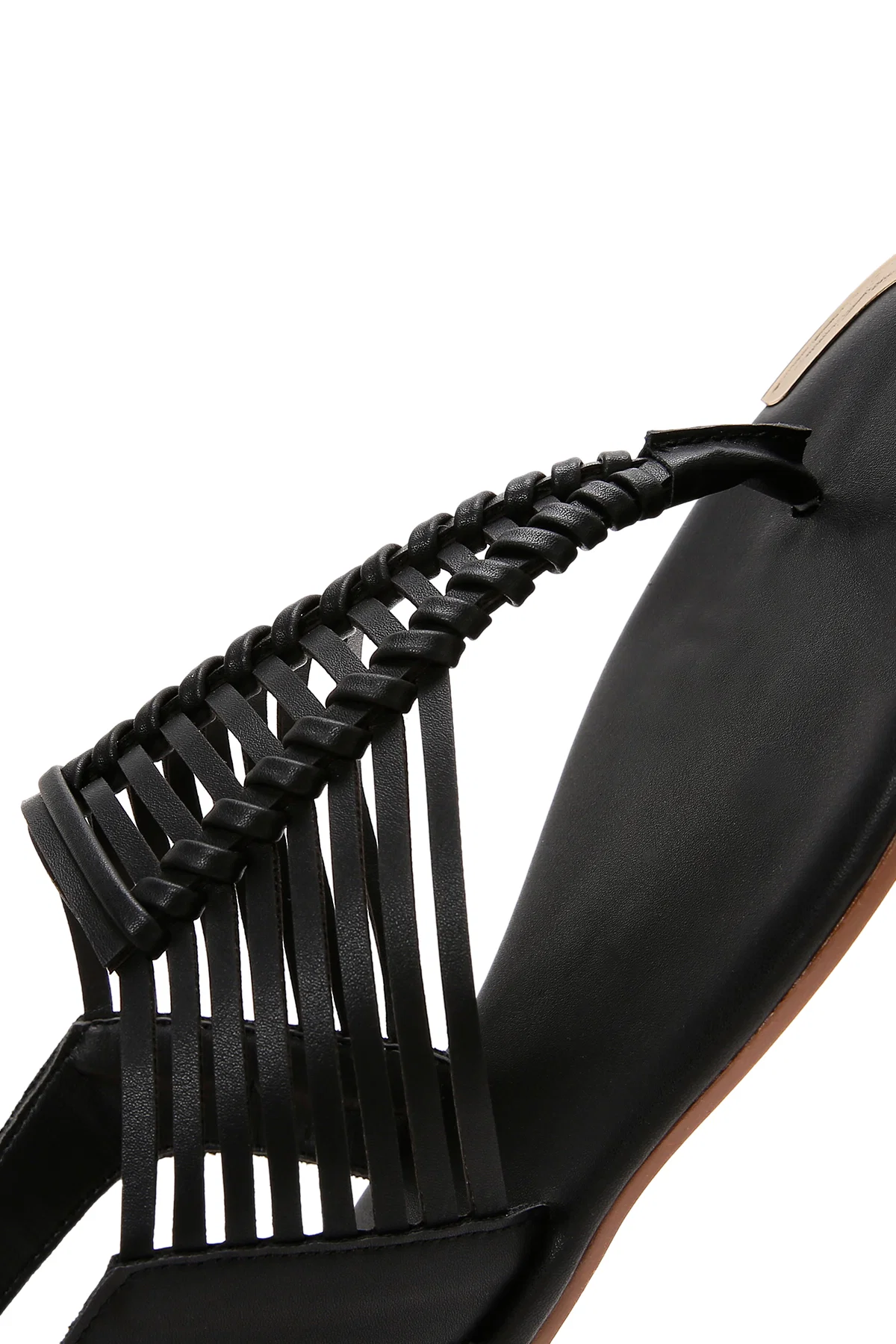 Kadın Siyah Arkadan Bantlı Parmak Arası Sandalet - Image 8