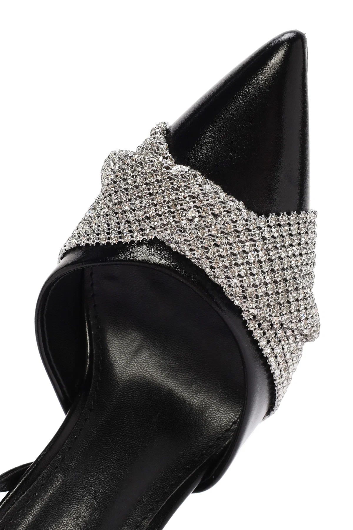 Kadın Siyah Arkası Açık Yüksek Topuklu Taşlı Stiletto - Image 11