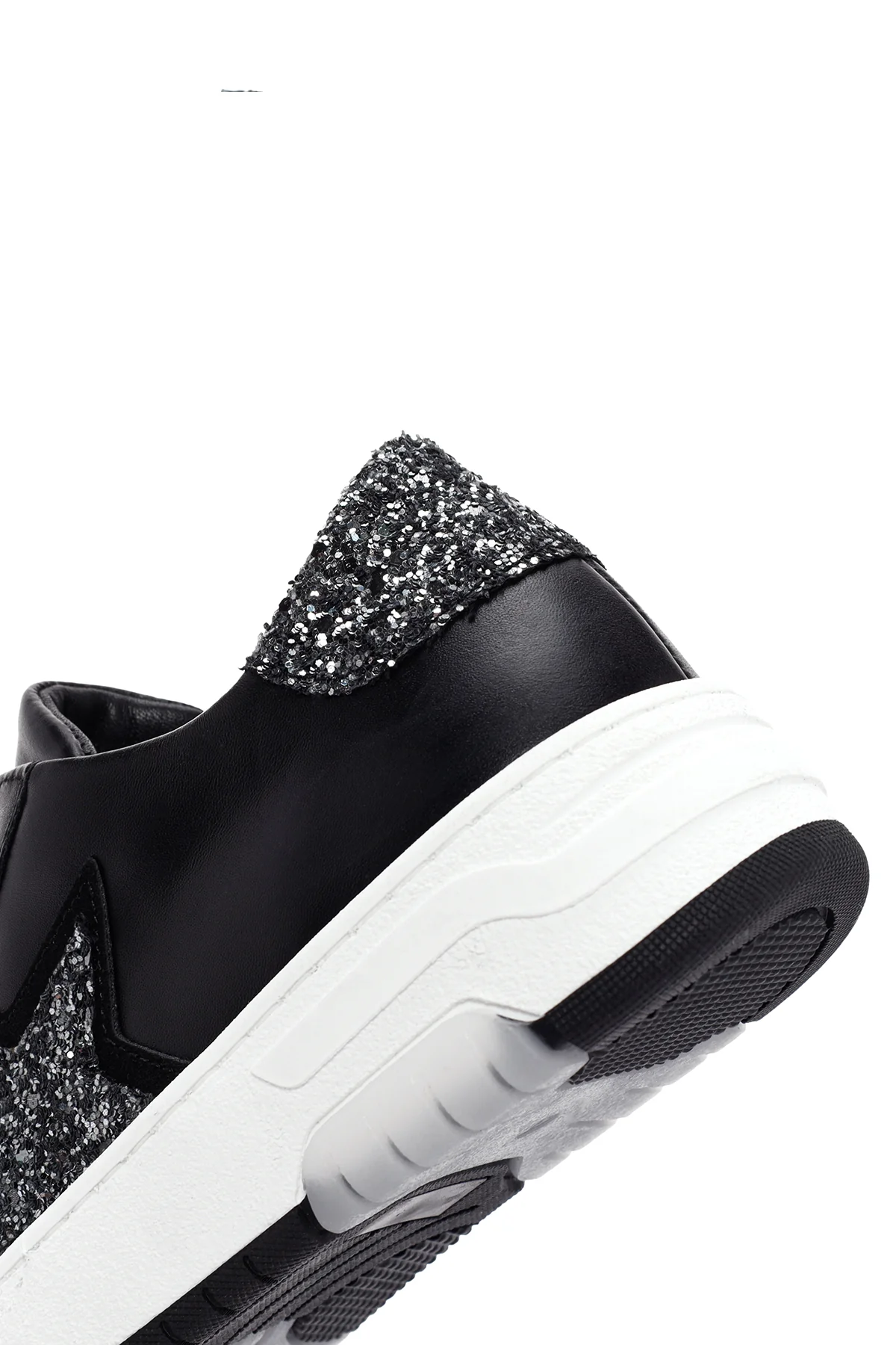 Kadın Siyah Bağcıklı Deri Sneaker - Image 10