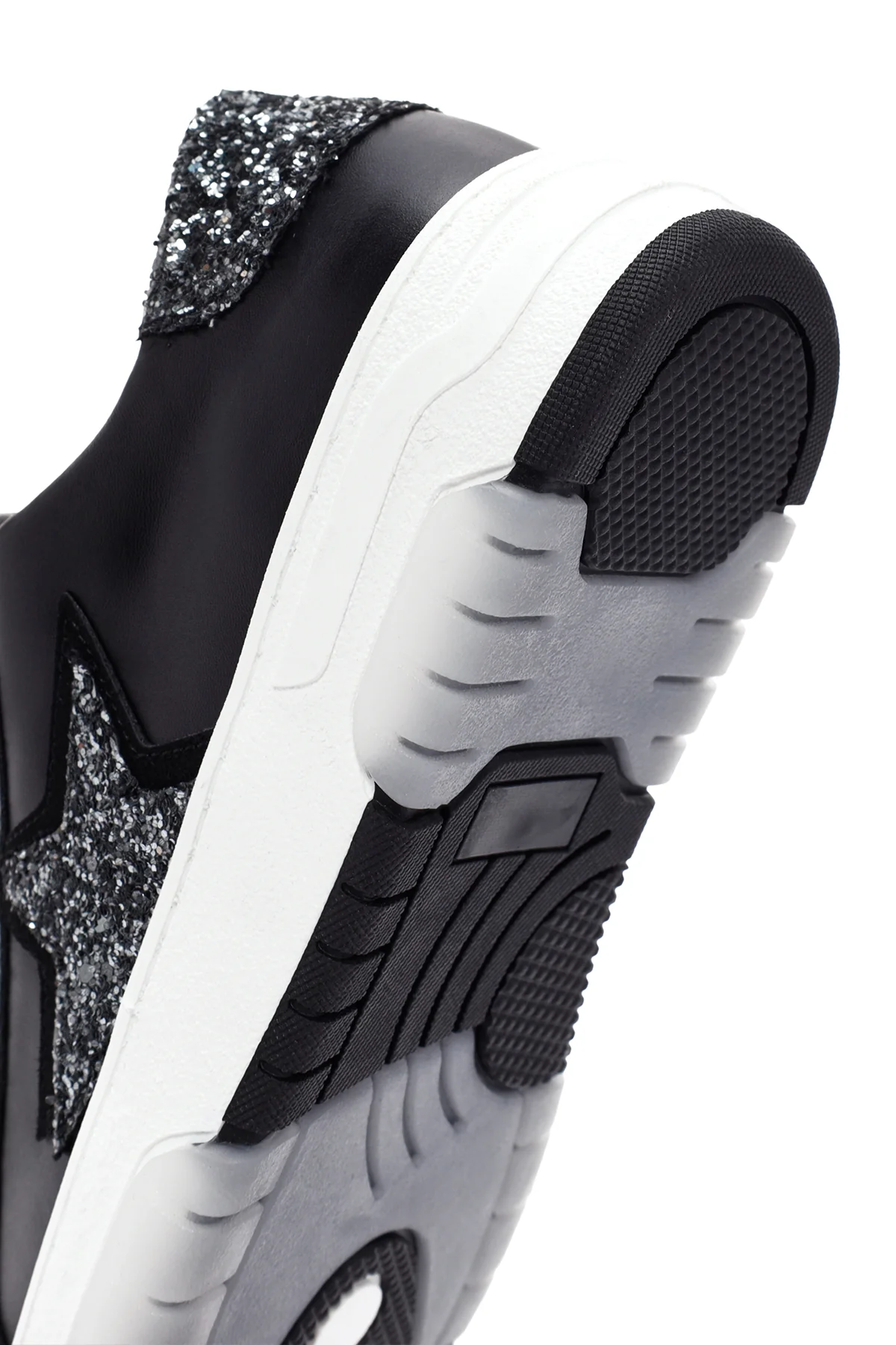 Kadın Siyah Bağcıklı Deri Sneaker - Image 9