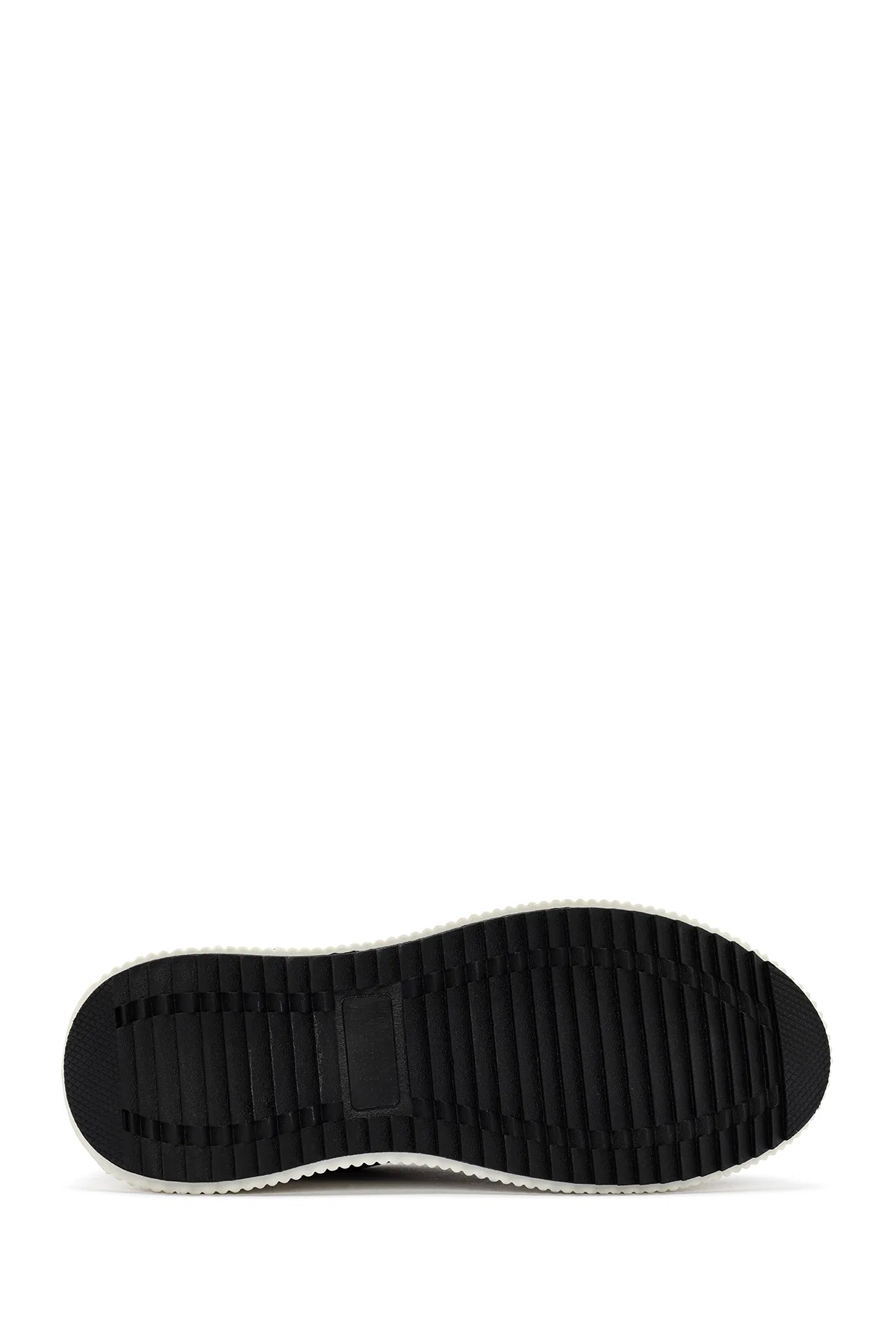 Kadın Siyah Bağcıklı Deri Sneaker - Image 4