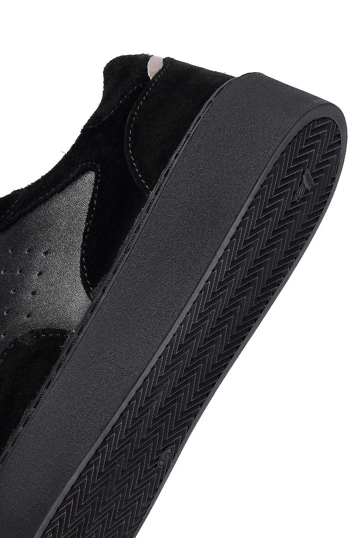 Kadın Siyah Bağcıklı Deri Sneaker - Image 8