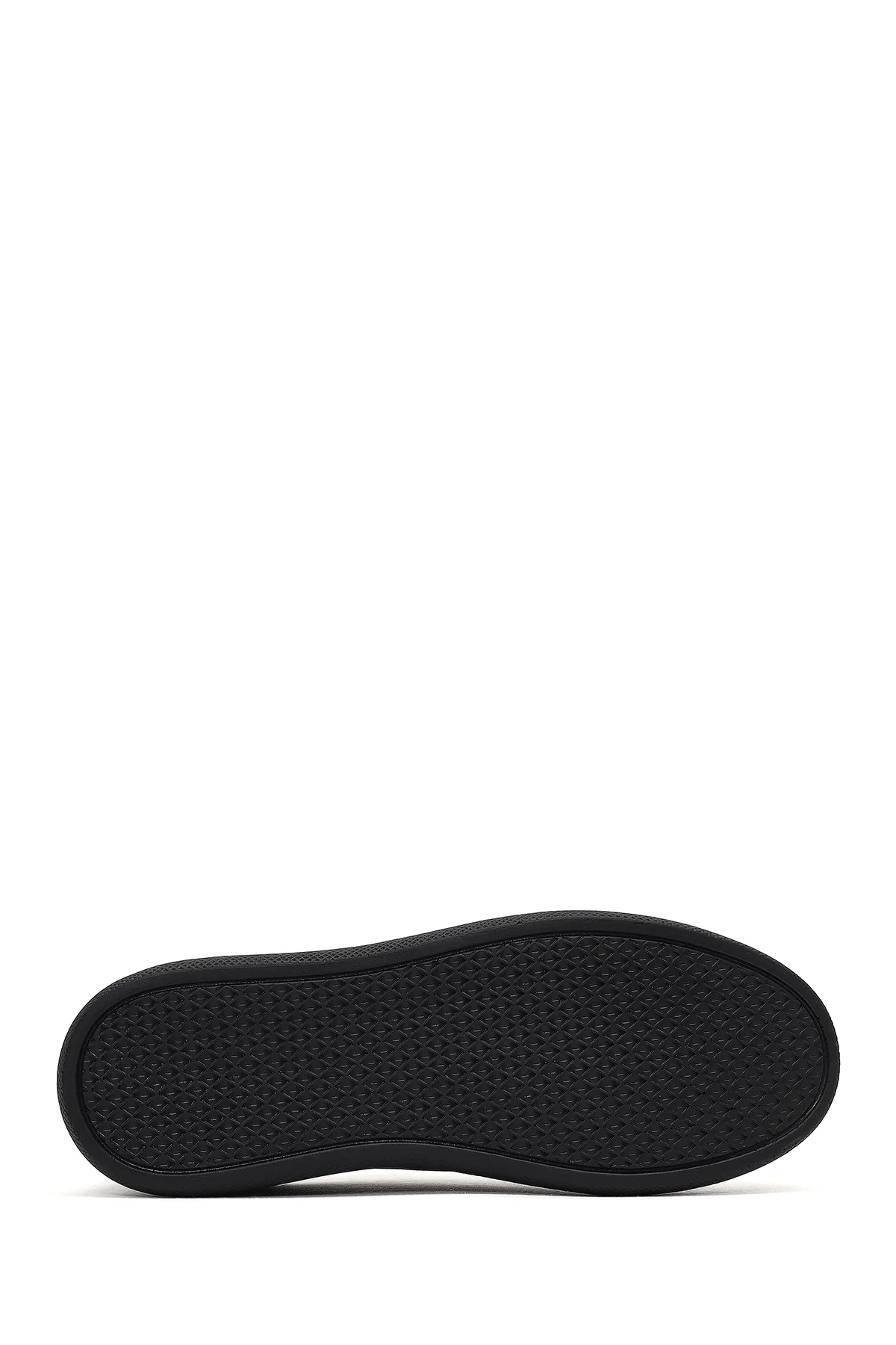 Kadın Siyah Bağcıklı Deri Sneaker - Image 4