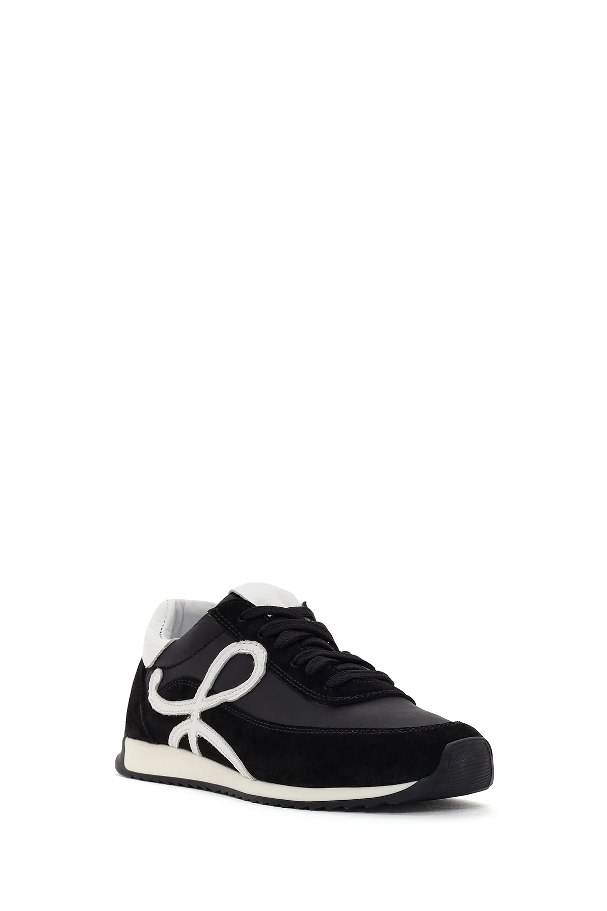 Kadın Siyah Bağcıklı Deri Sneaker - Image 7