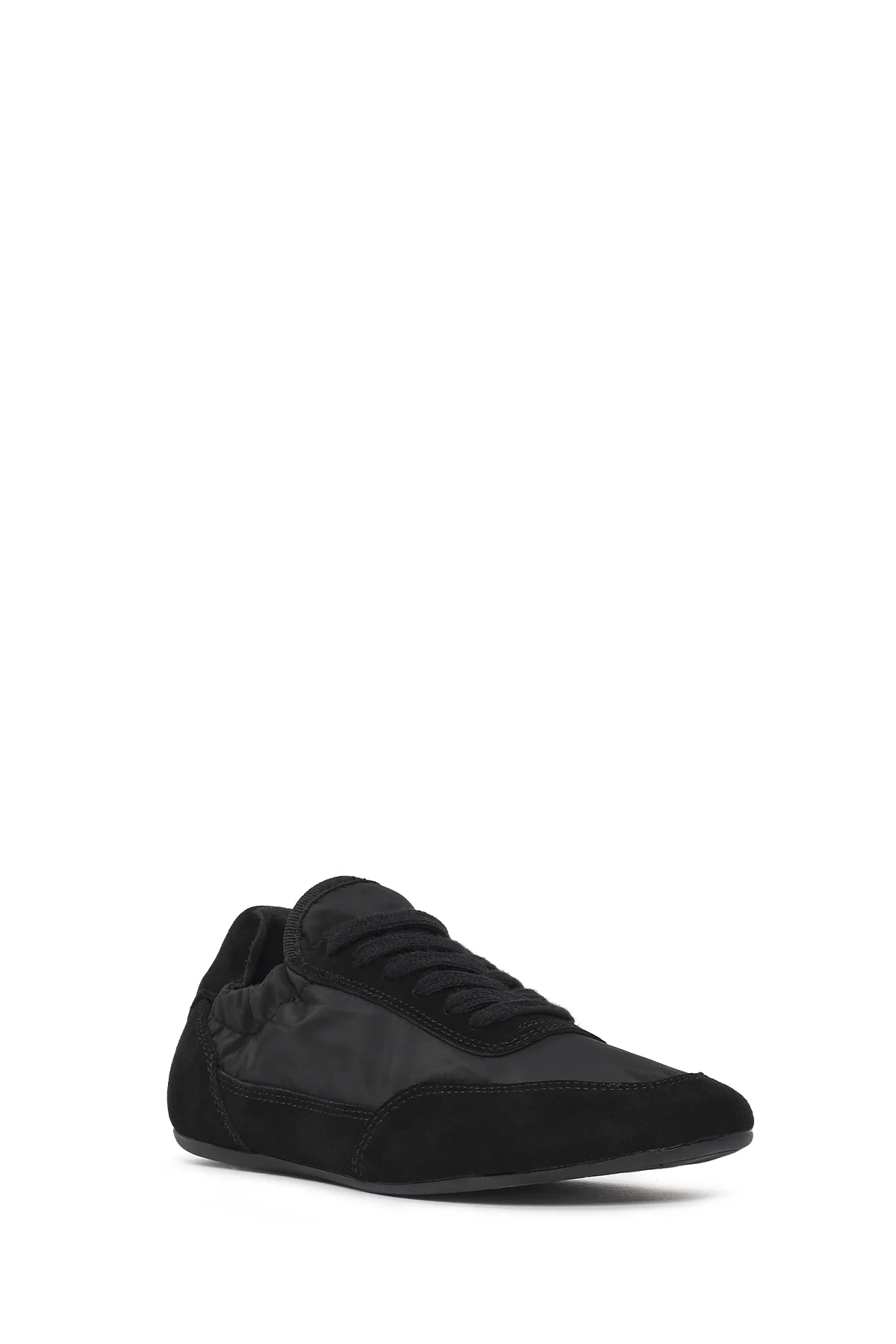Kadın Siyah Bağcıklı Deri Sneaker - Image 7