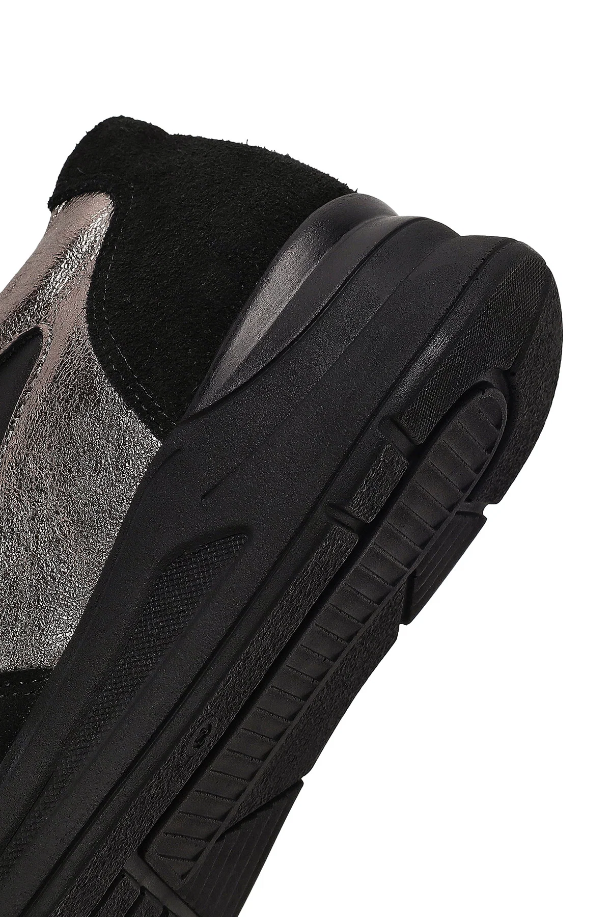 Kadın Siyah Bağcıklı Dolgu Topuklu Deri Sneaker - Image 8