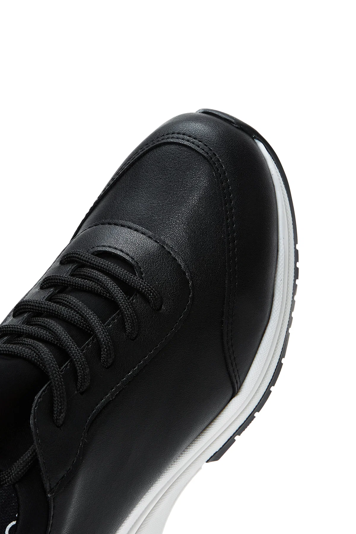 Kadın Siyah Bağcıklı Dolgu Topuklu Sneaker - Image 7