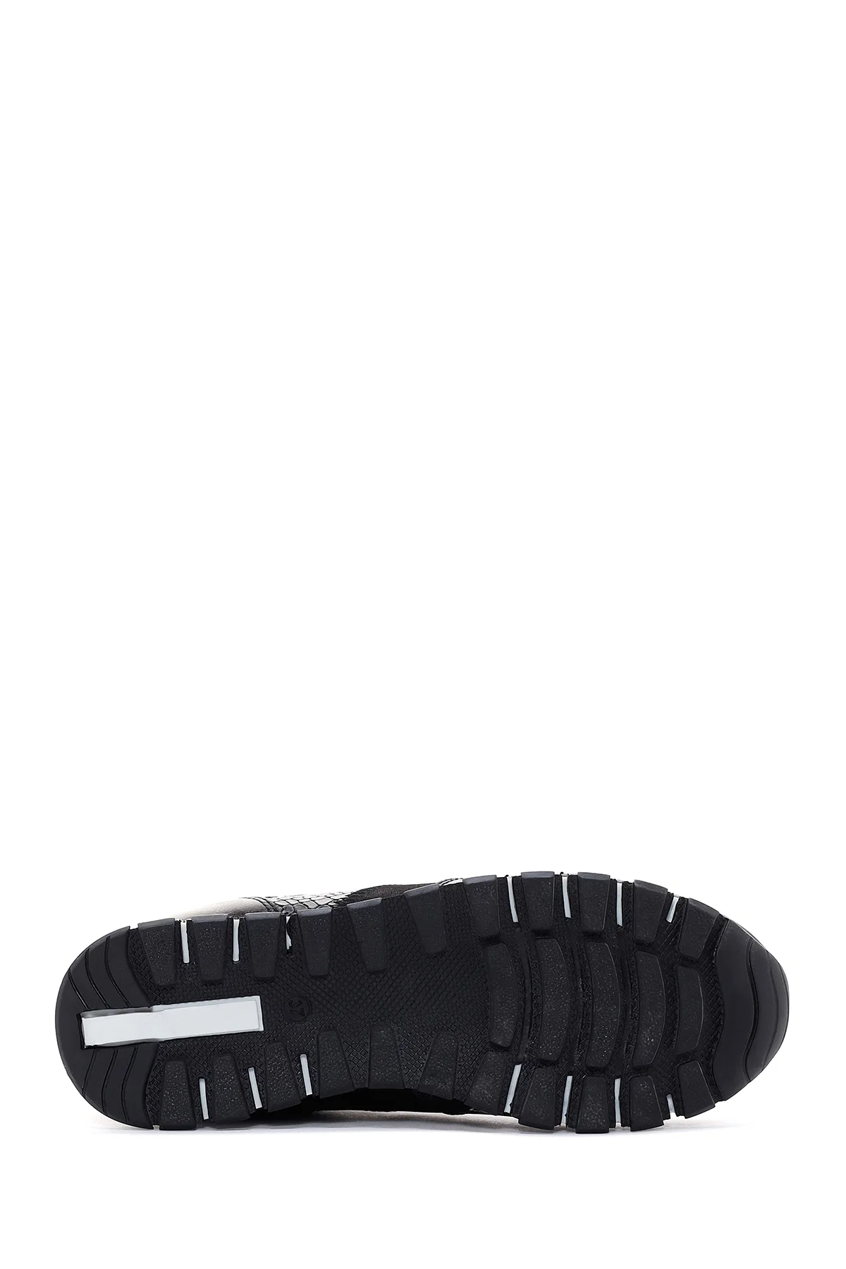 Kadın Siyah Bağcıklı Fermuar Detaylı Deri Sneaker - Image 4