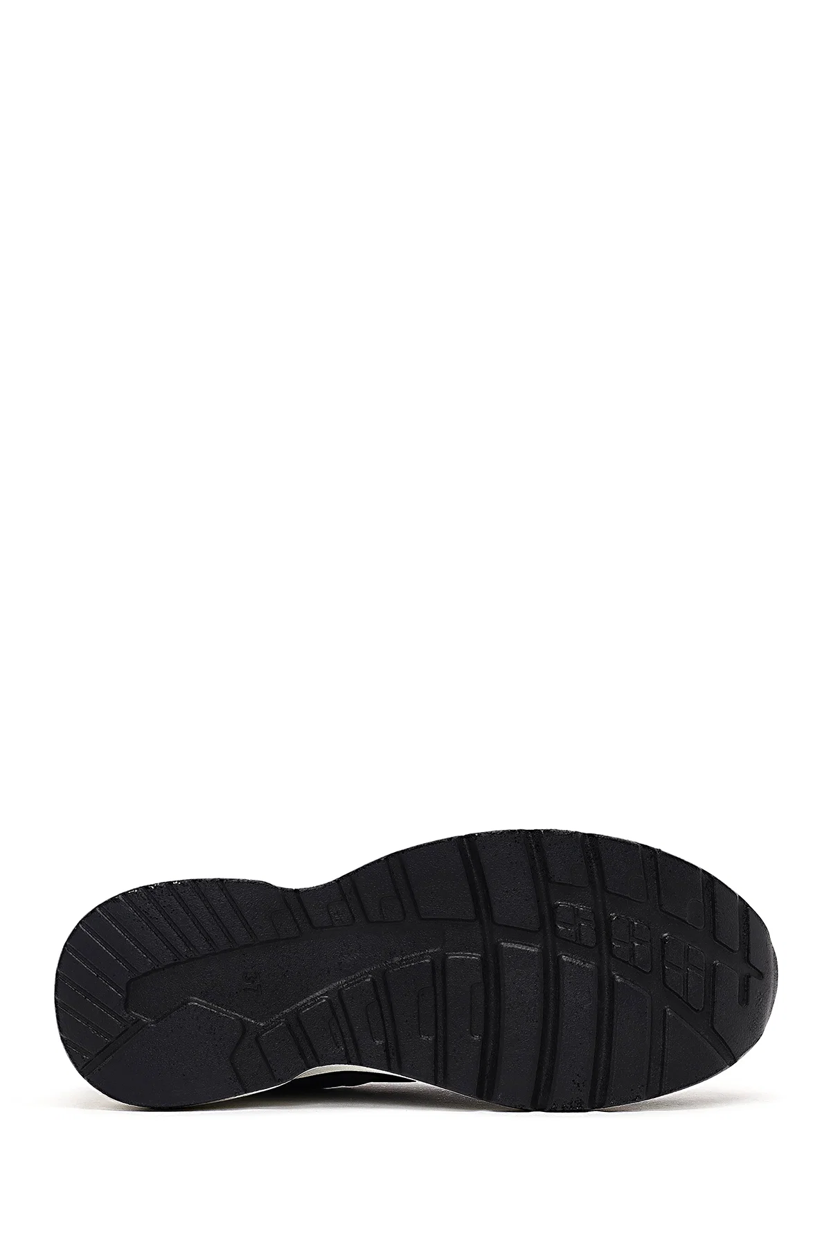 Kadın Siyah Bağcıklı Fermuar Detaylı Dolgu Topuklu Deri Sneaker - Image 4