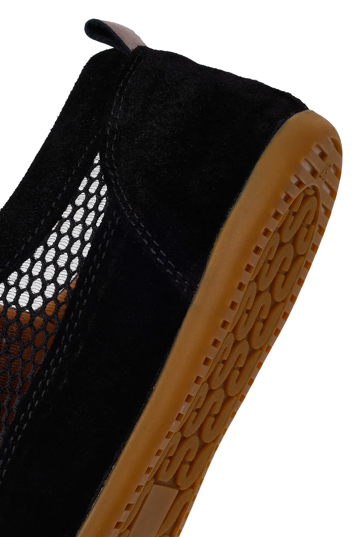 Kadın Siyah Bağcıklı Fileli Deri Sneaker - Image 8