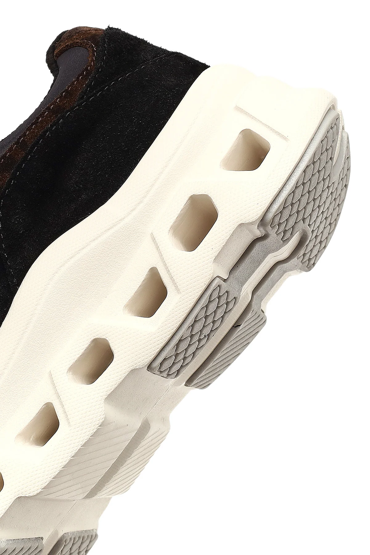 Kadın Siyah Bağcıklı Kalın Tabanlı Deri Sneaker - Image 8